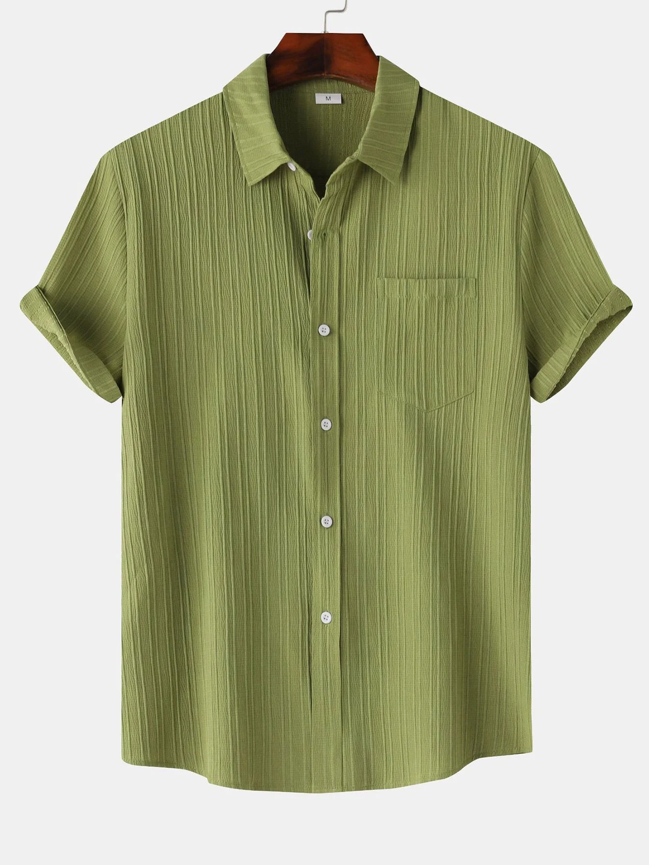 Strukturierte Button-Up-Hemd - Image 10
