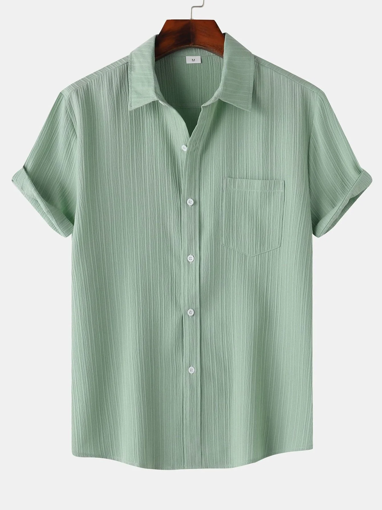 Strukturierte Button-Up-Hemd - Image 5