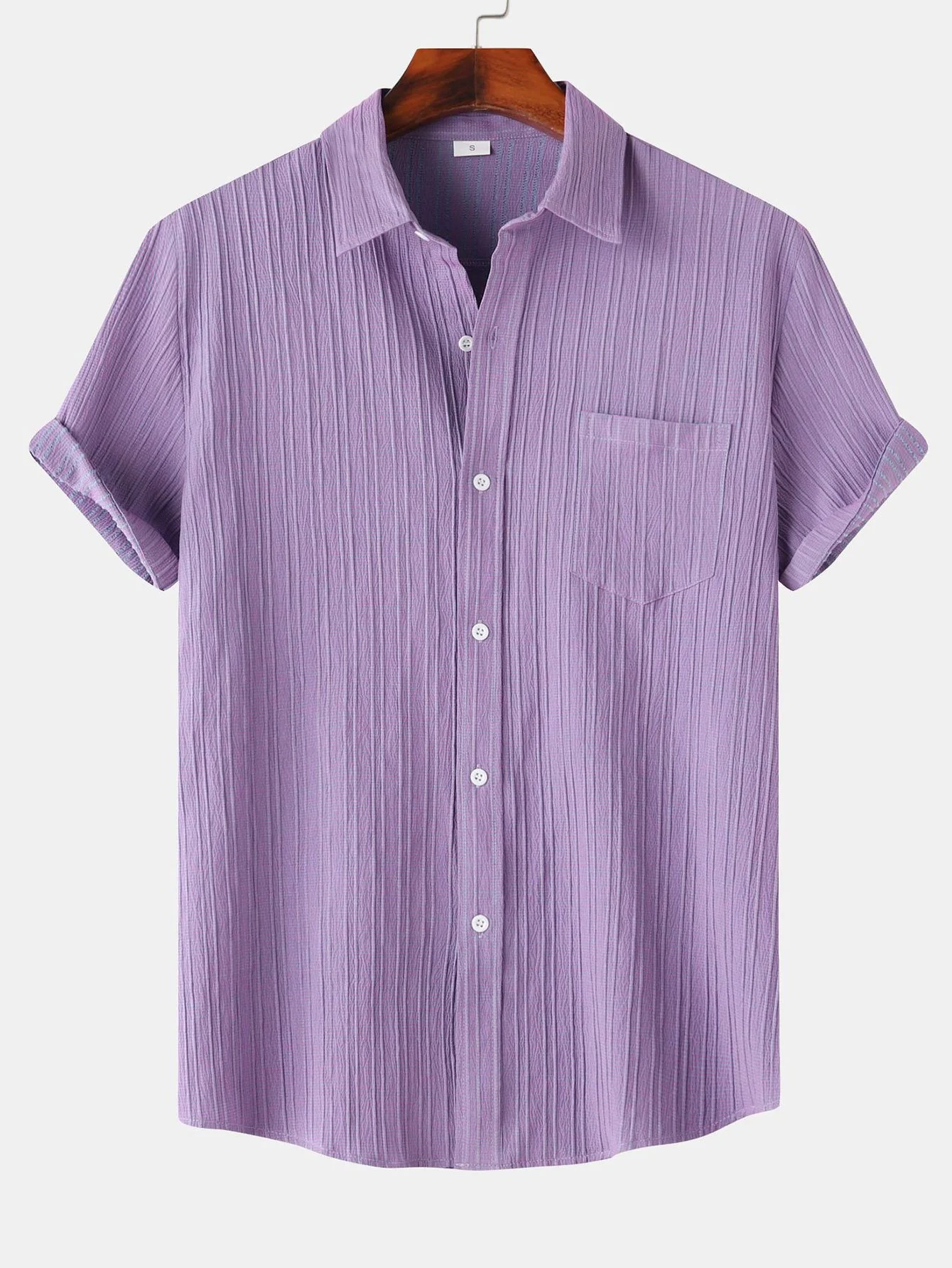 Strukturierte Button-Up-Hemd - Image 9