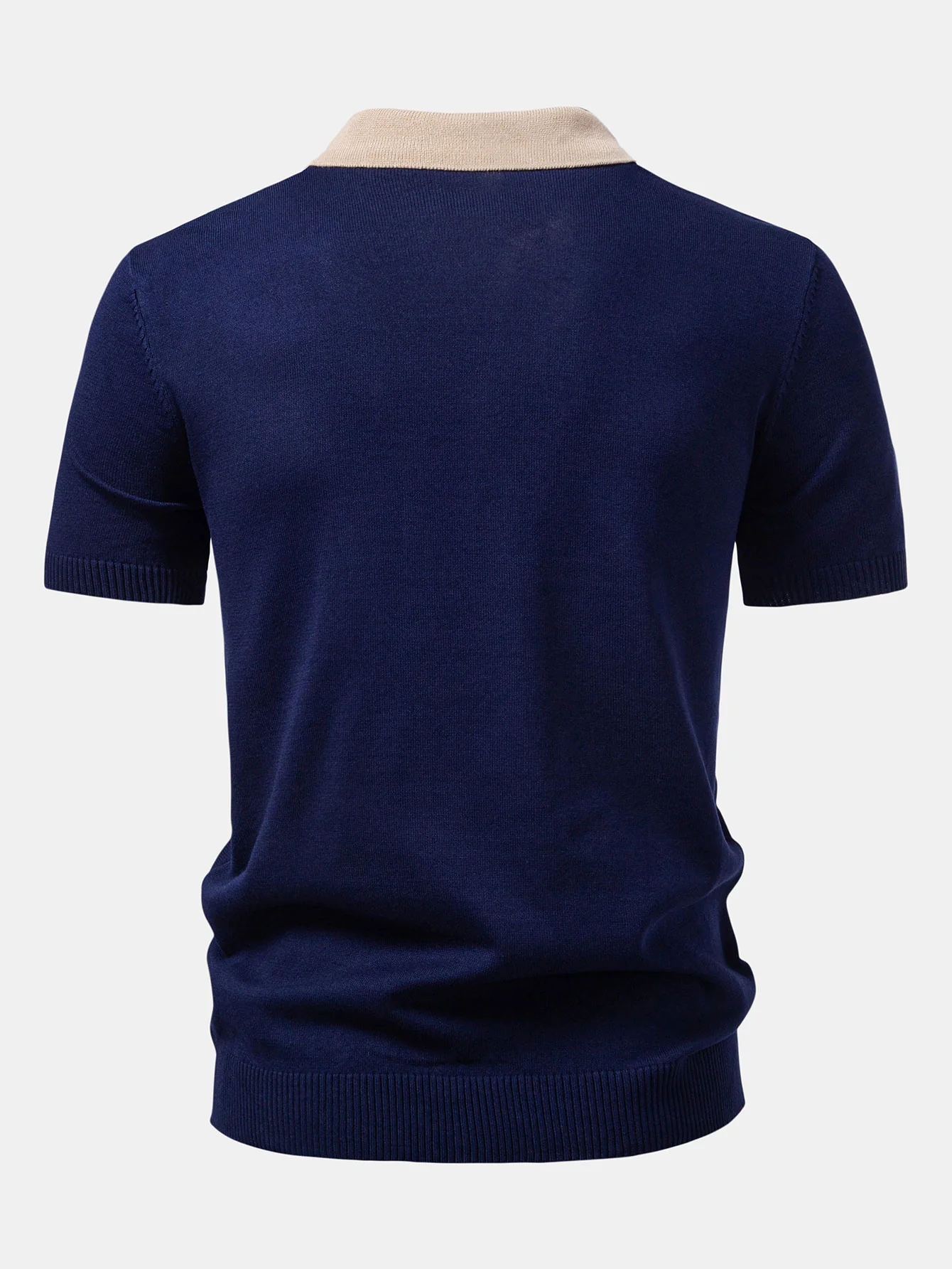 Strukturierte Farbblock Strick Poloshirts & Schlanke, Verjüngte Hose - Image 6