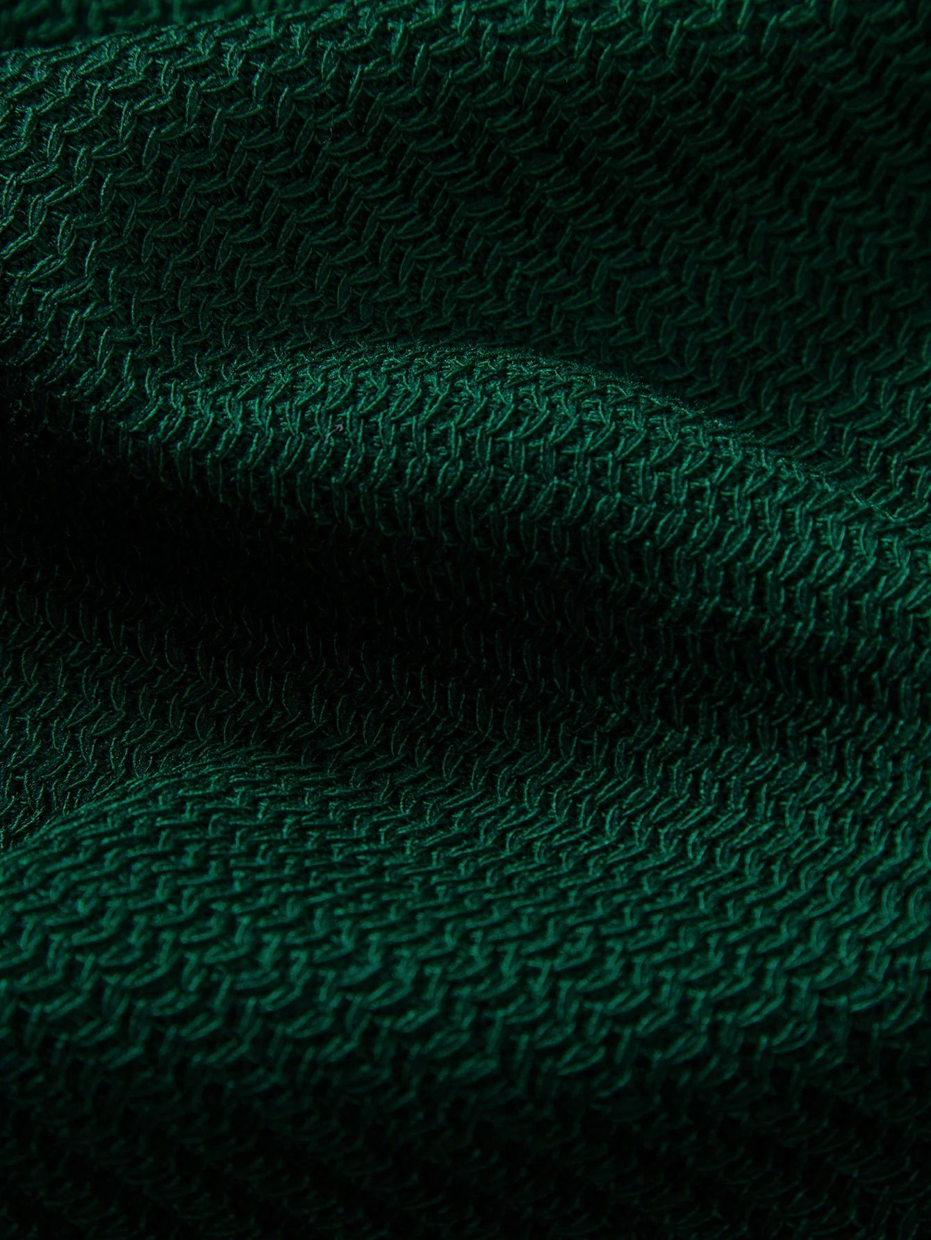 Textured Contrast Johnny Collar Knit Polo - Image 12