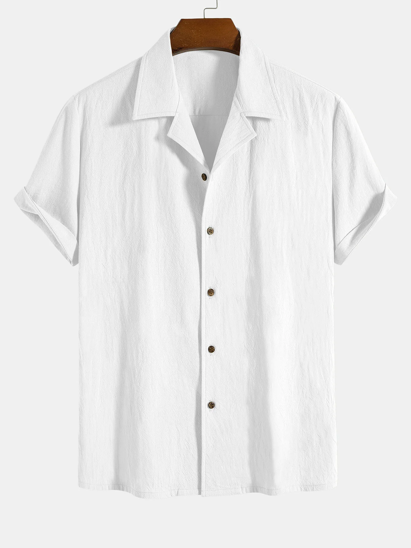 Strukturierte Baumwoll-Reversbluse & 5" Shorts - Image 10