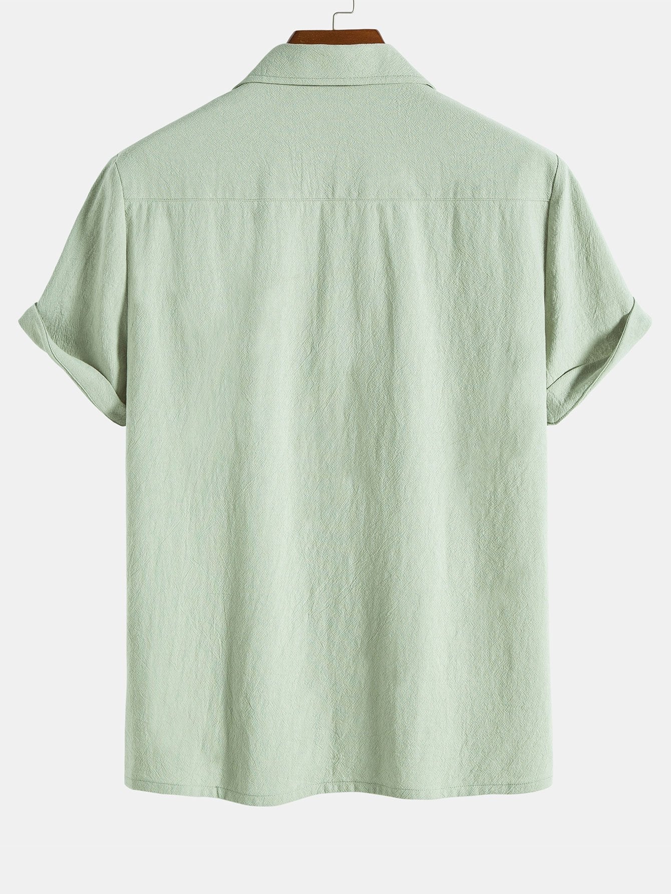 Strukturierte Baumwoll-Reversbluse & 5" Shorts - Image 3