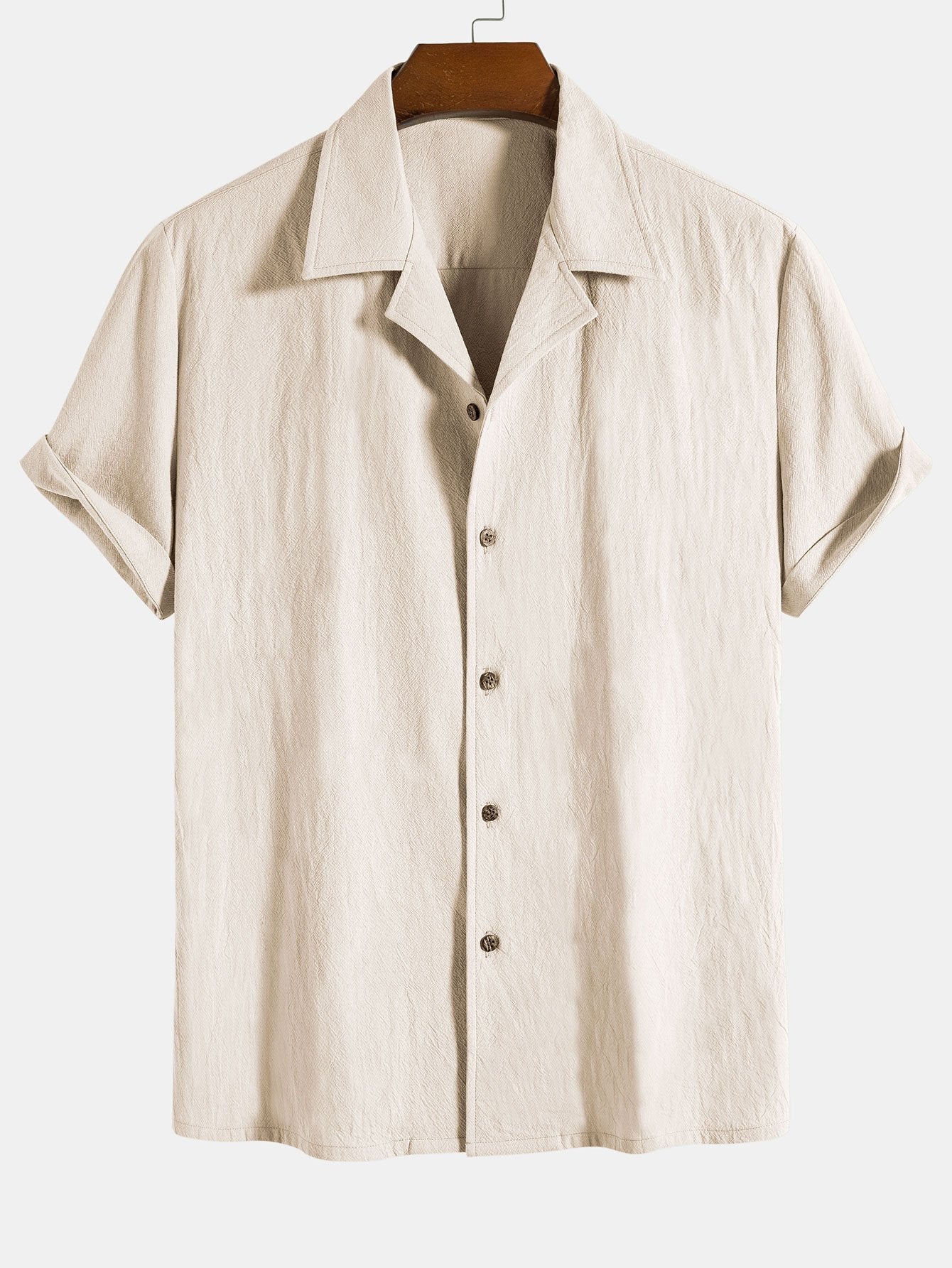 Strukturierte Baumwoll-Reversbluse & 5" Shorts - Image 9