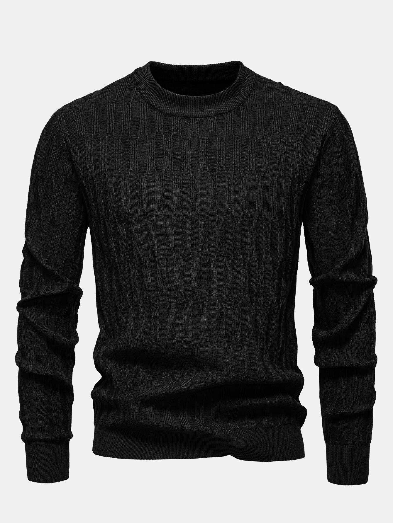 Strukturierter Pullover mit Rundhalsausschnitt - Image 3