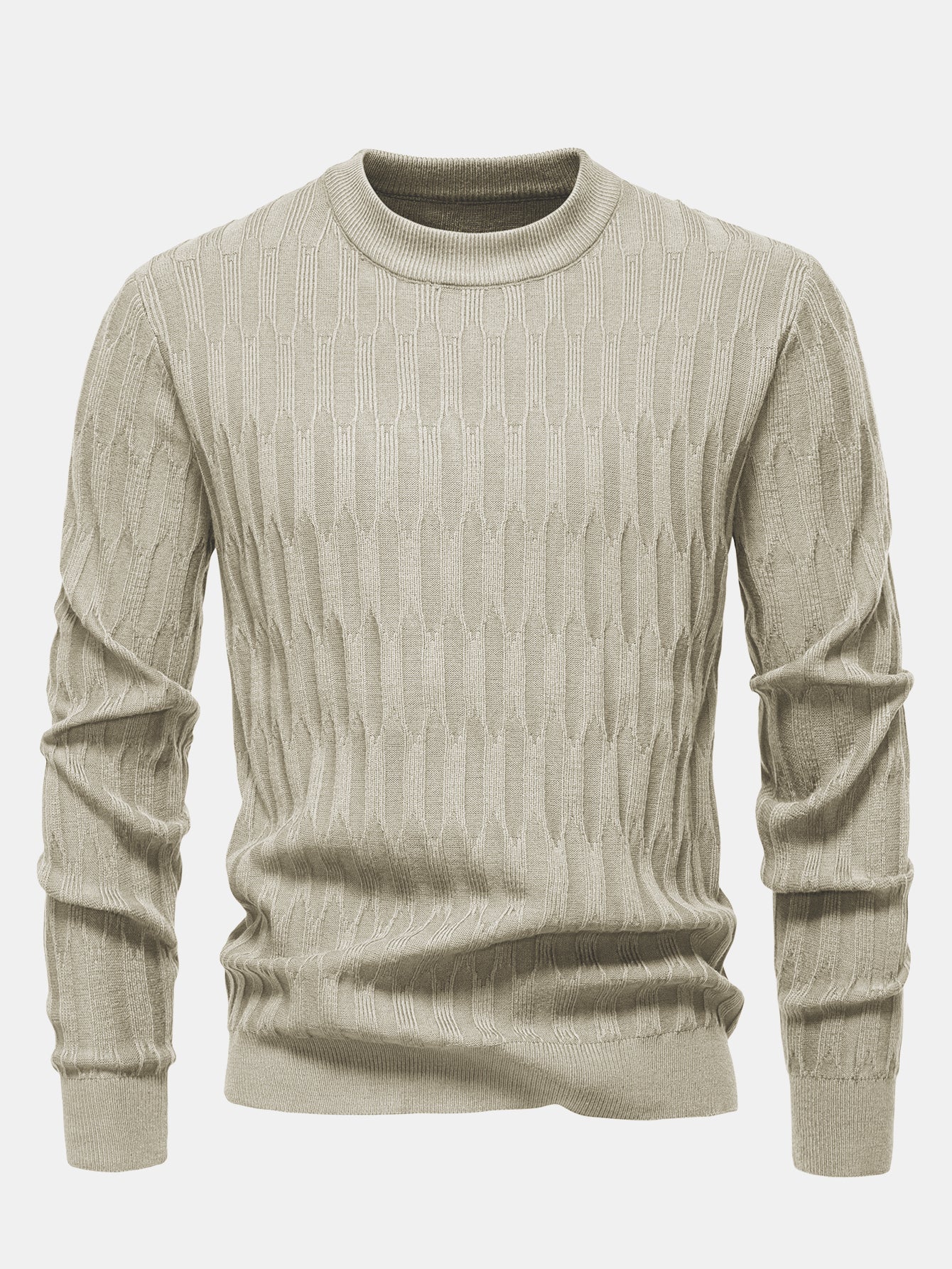 Strukturierter Pullover mit Rundhalsausschnitt - Image 5