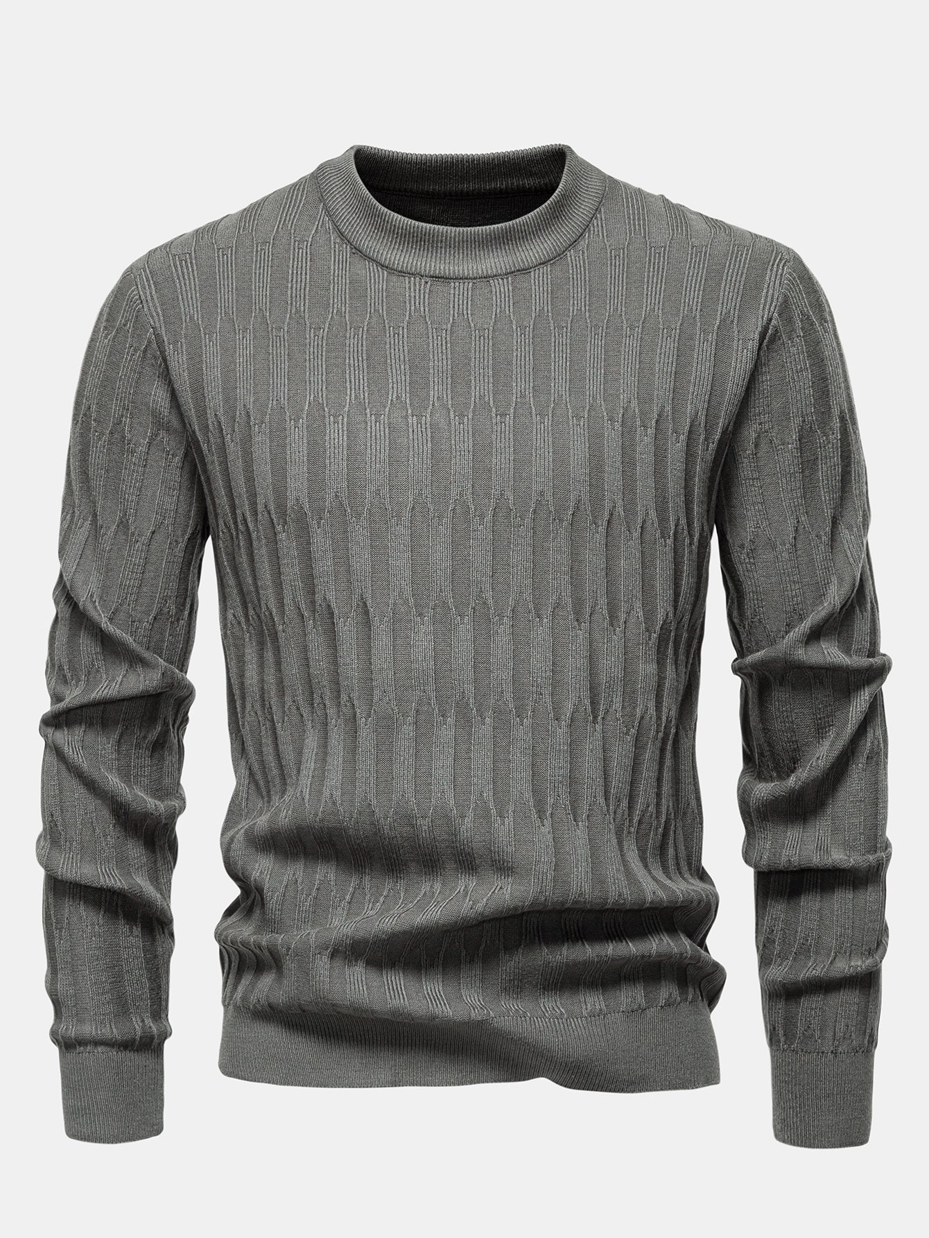 Strukturierter Pullover mit Rundhalsausschnitt - Image 7