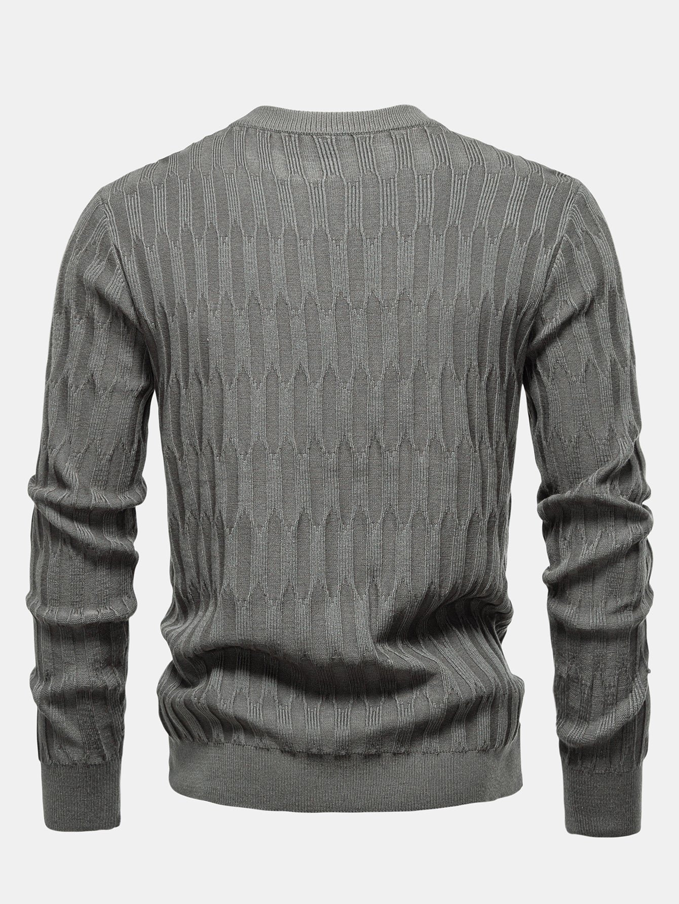 Strukturierter Pullover mit Rundhalsausschnitt - Image 8