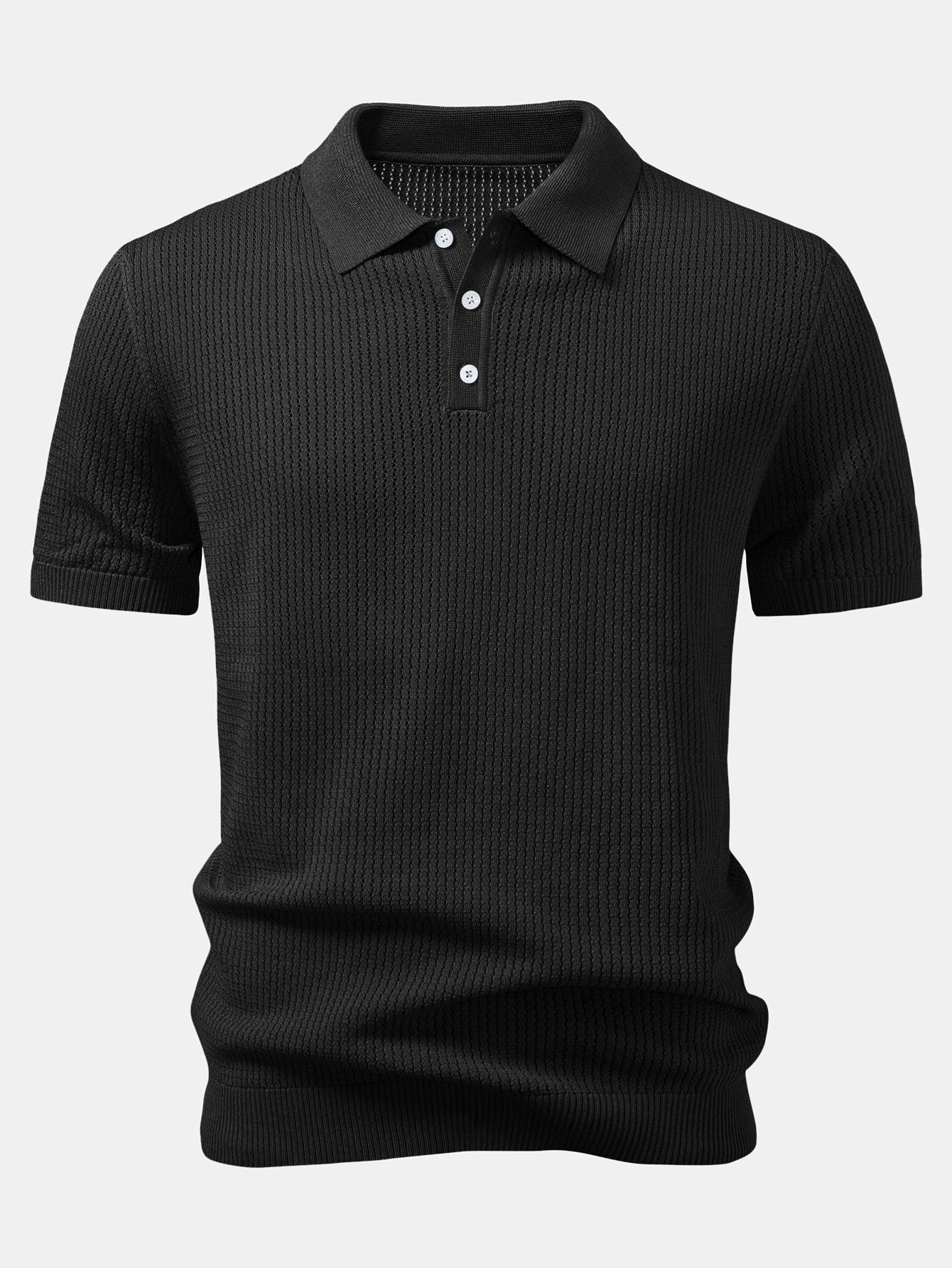 Strukturierte gehäkelte Poloshirts aus Strickstoff - Image 3