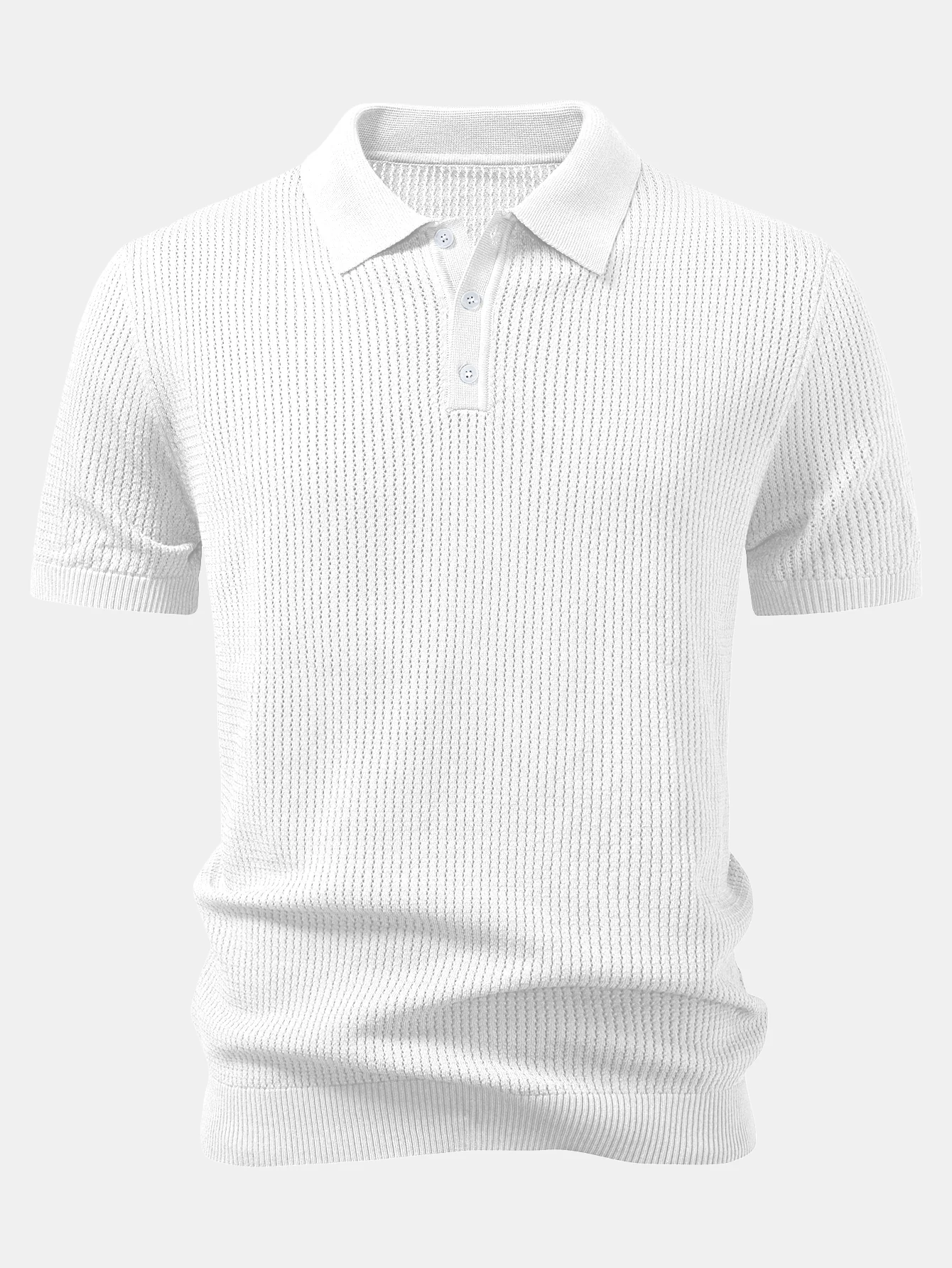 Strukturierte gehäkelte Poloshirts aus Strickstoff - Image 7