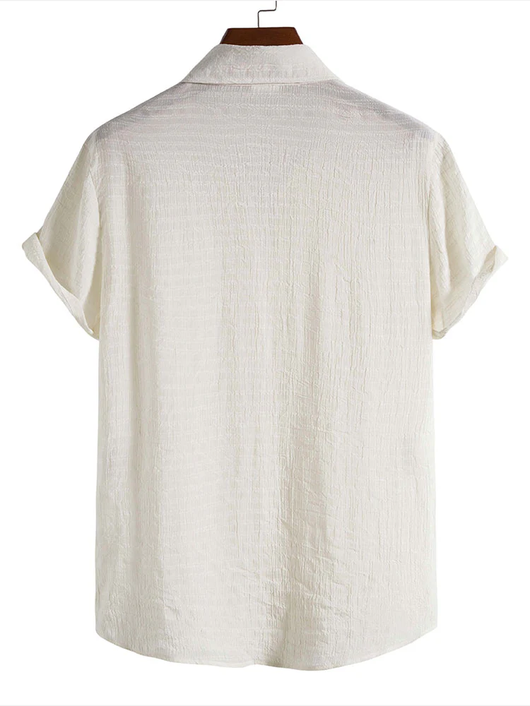 Strukturierte Stoff Kurzarmshirt - Image 11