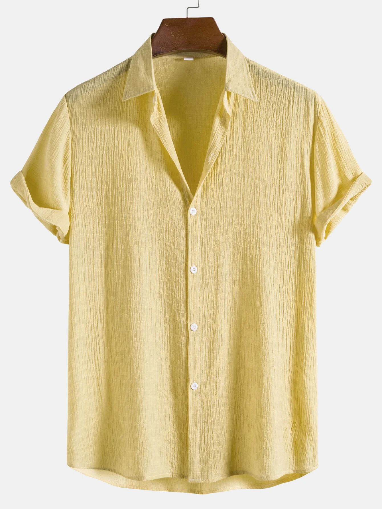 Strukturierte Stoff Kurzarmshirt - Image 9