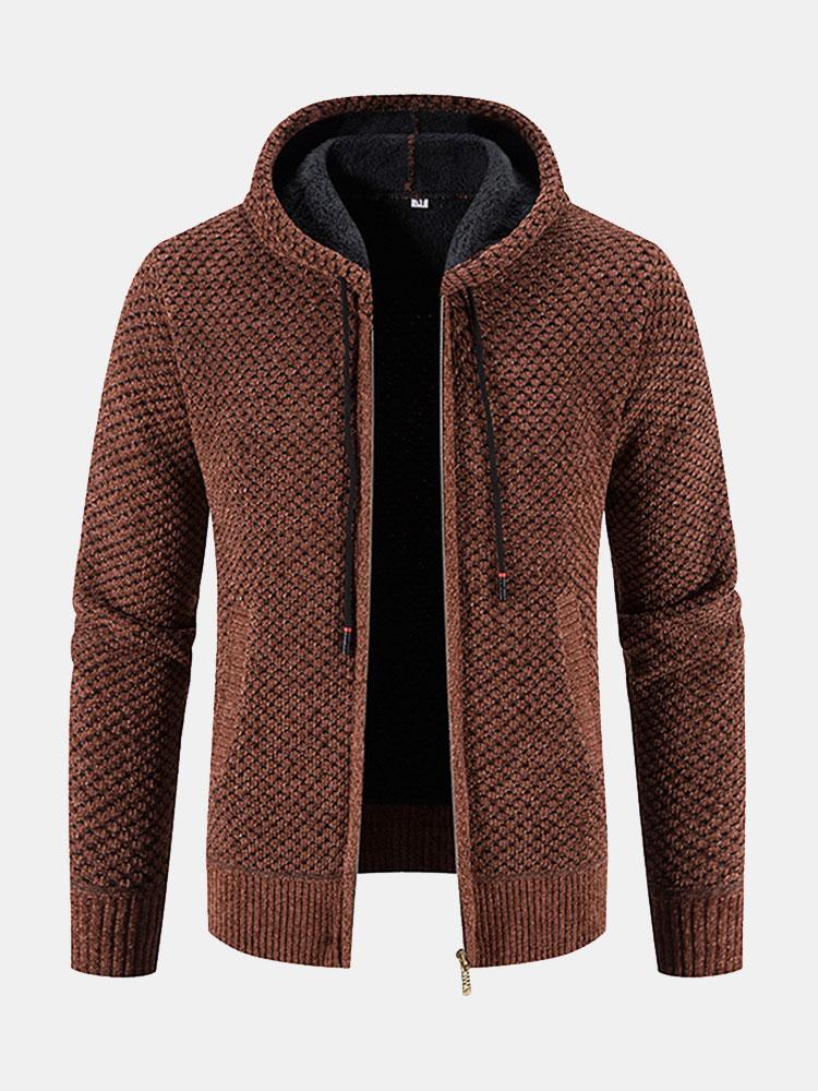 Teddygefütterter strukturierter Kapuzenpullover - Image 5