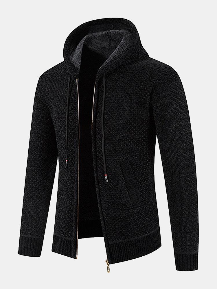 Teddygefütterter strukturierter Kapuzenpullover - Image 6