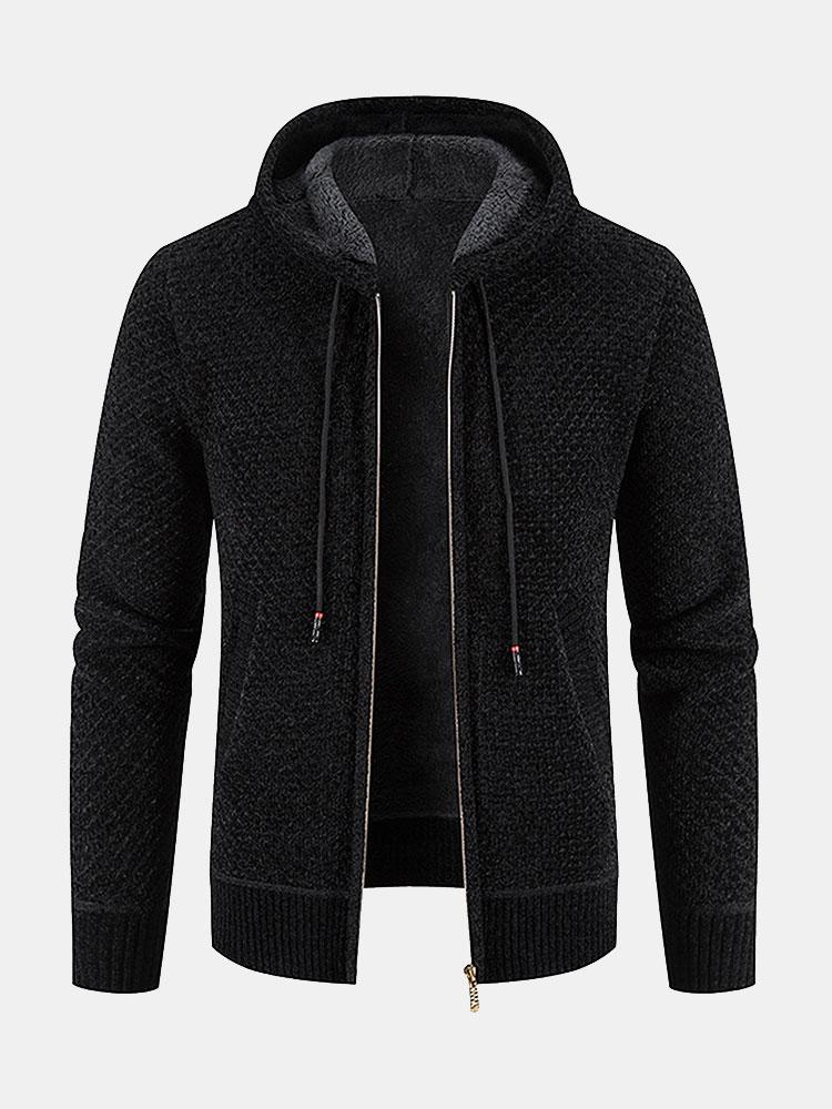 Teddygefütterter strukturierter Kapuzenpullover - Image 7