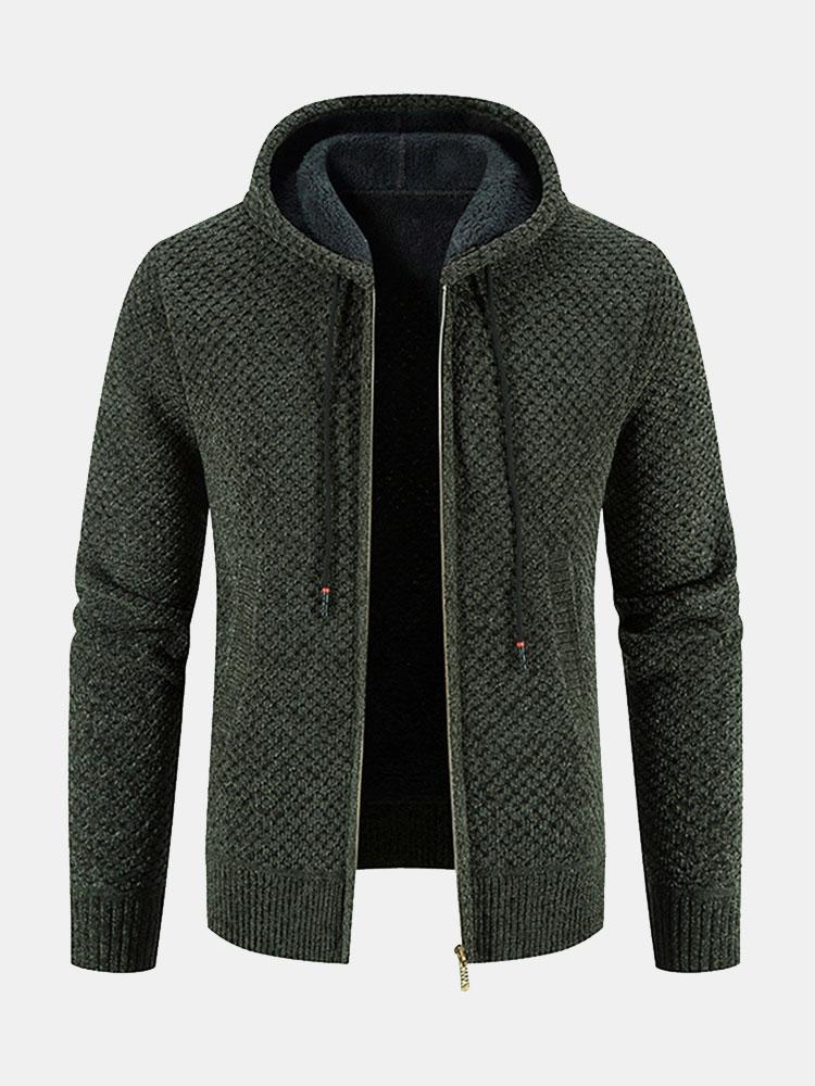 Teddygefütterter strukturierter Kapuzenpullover - Image 9