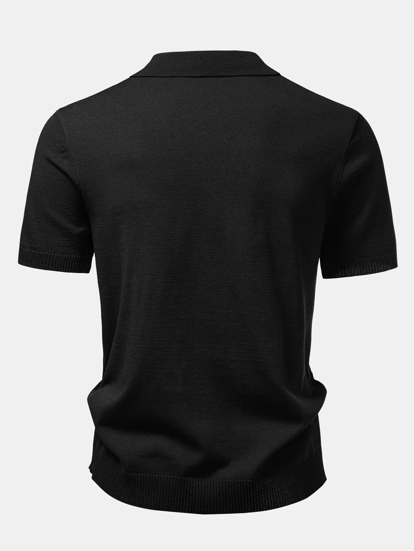 Textured Jacquard Button Up Knit Shirt - Image 10