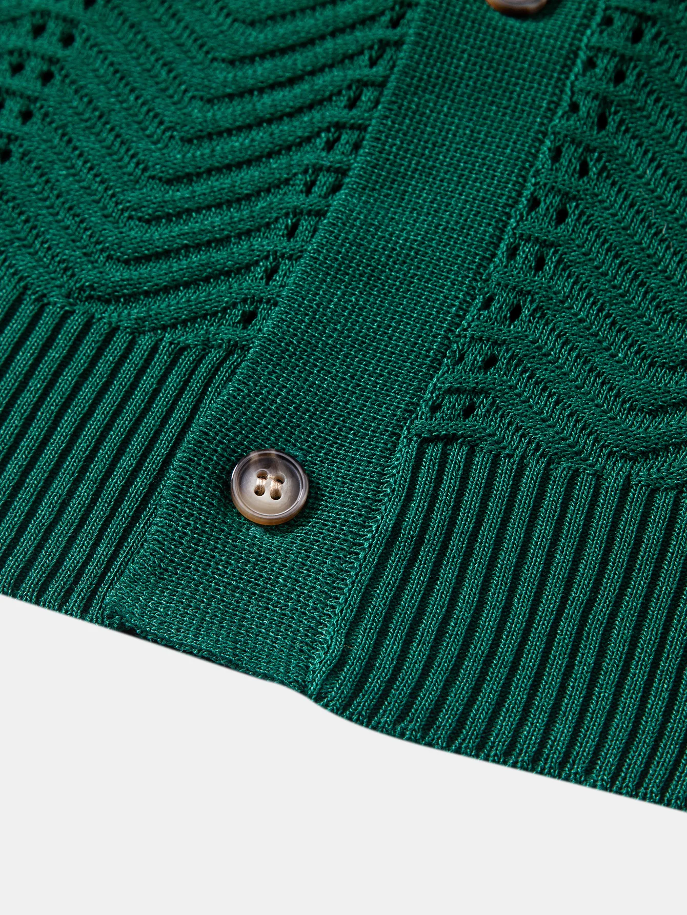Textured Jacquard Button Up Knit Shirt - Image 13
