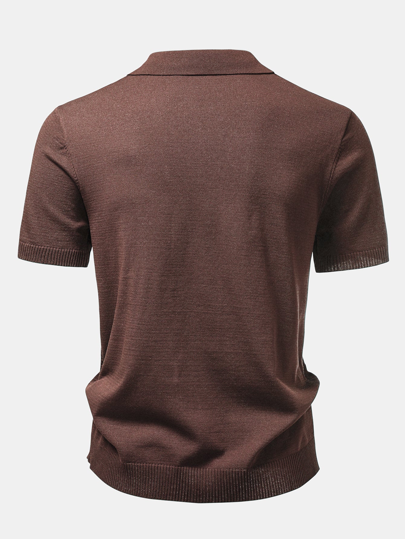 Textured Jacquard Button Up Knit Shirt - Image 6