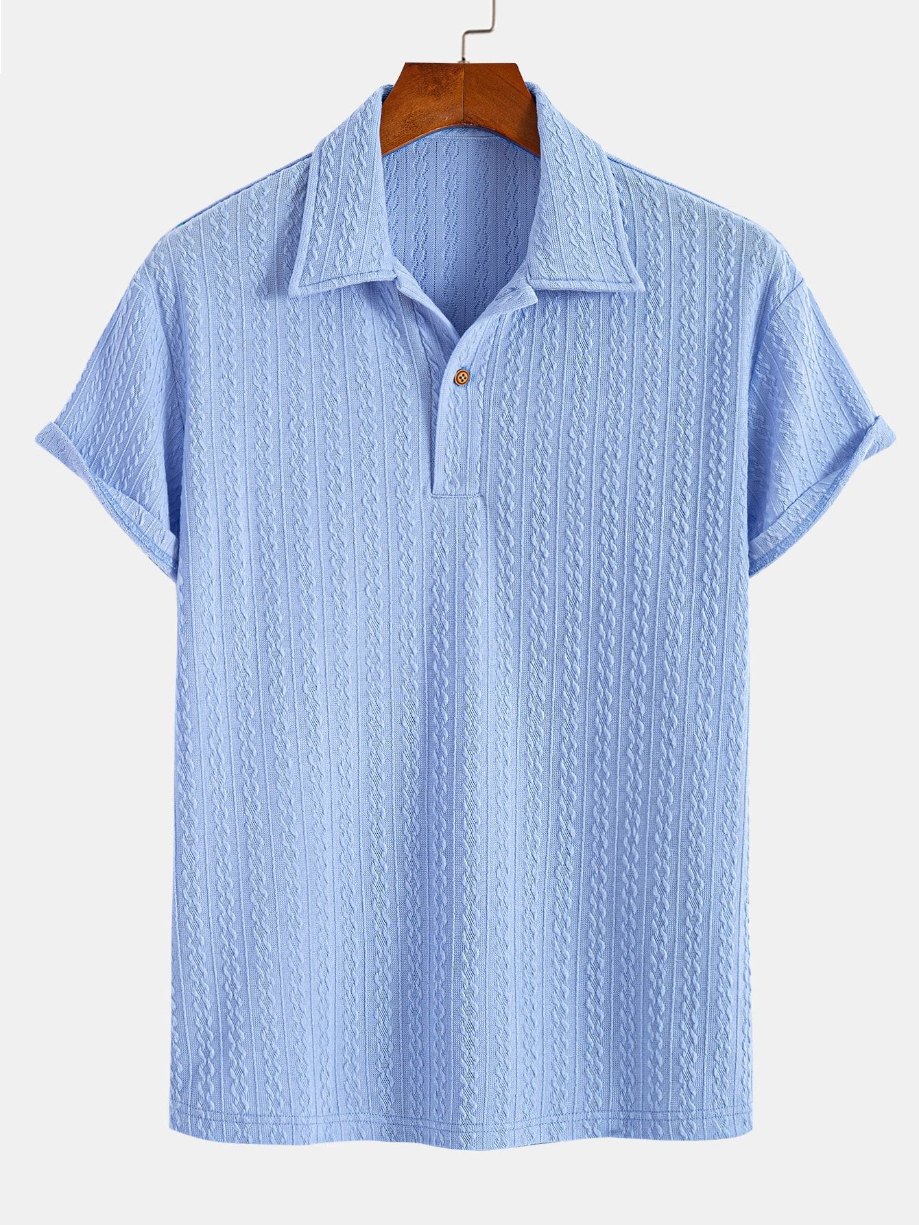 Strukturierter Jacquard-Polo