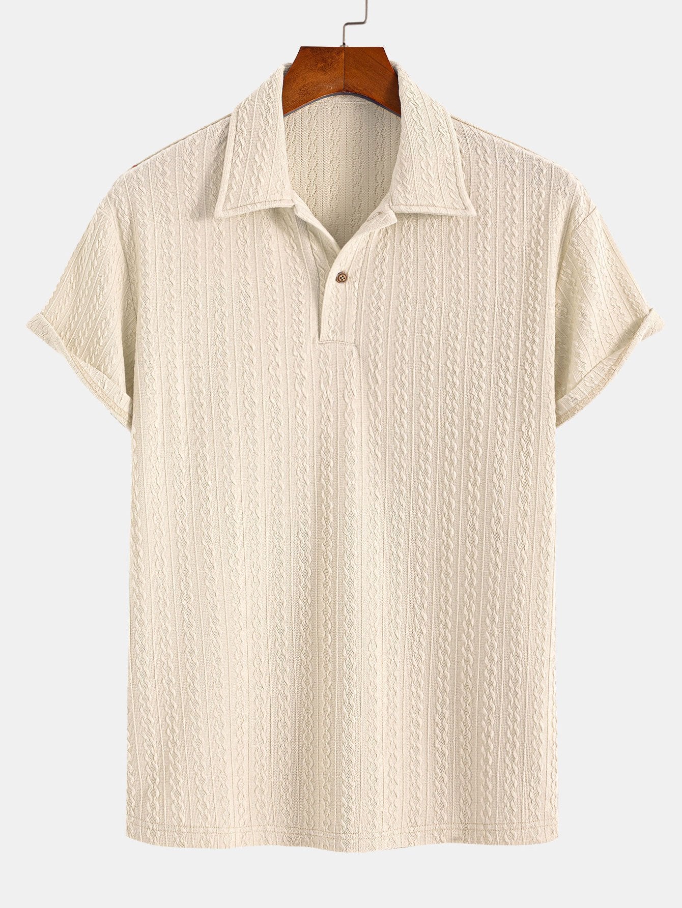 Strukturierter Jacquard-Polo - Image 2