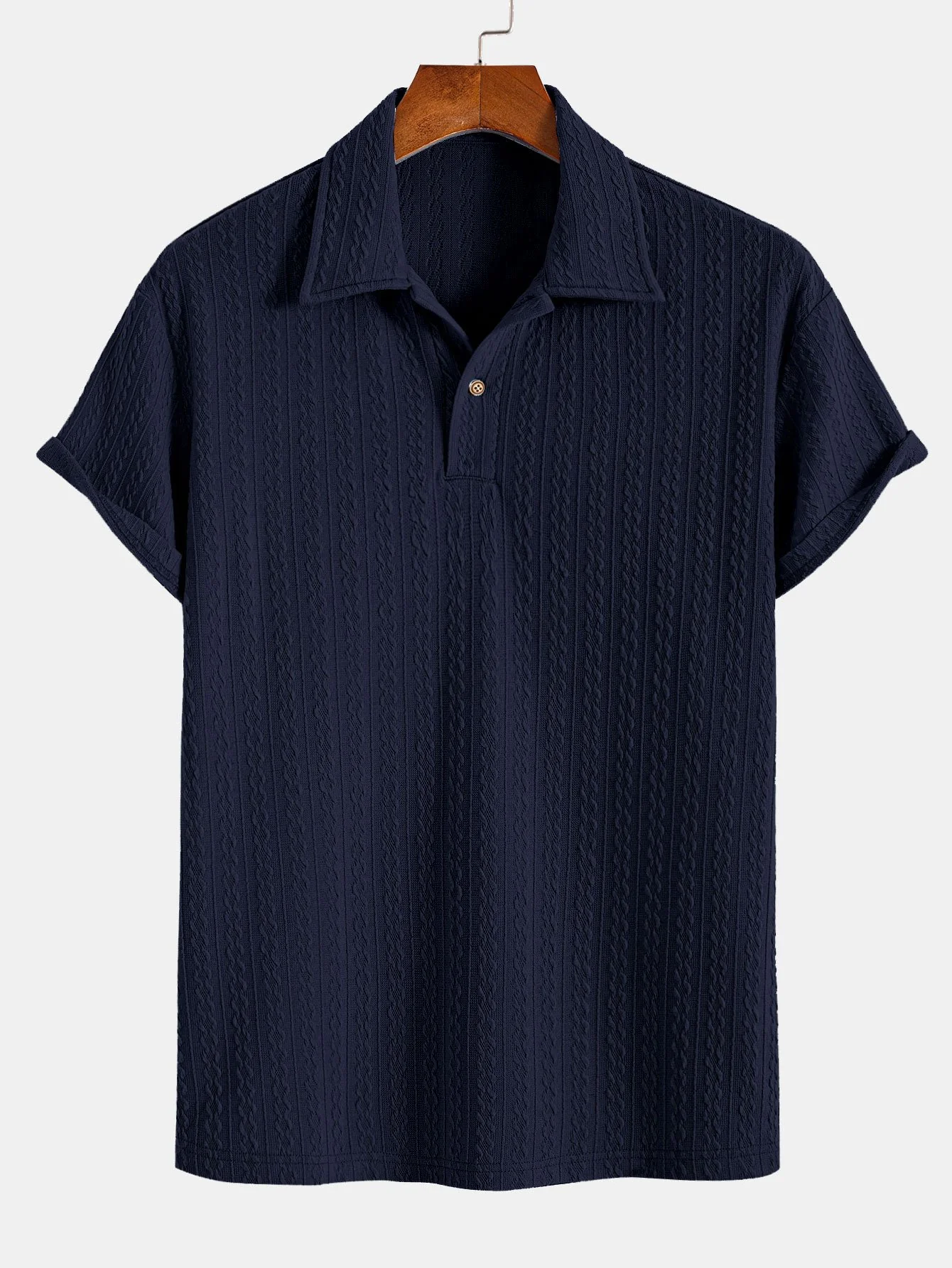 Strukturierter Jacquard-Polo - Image 3