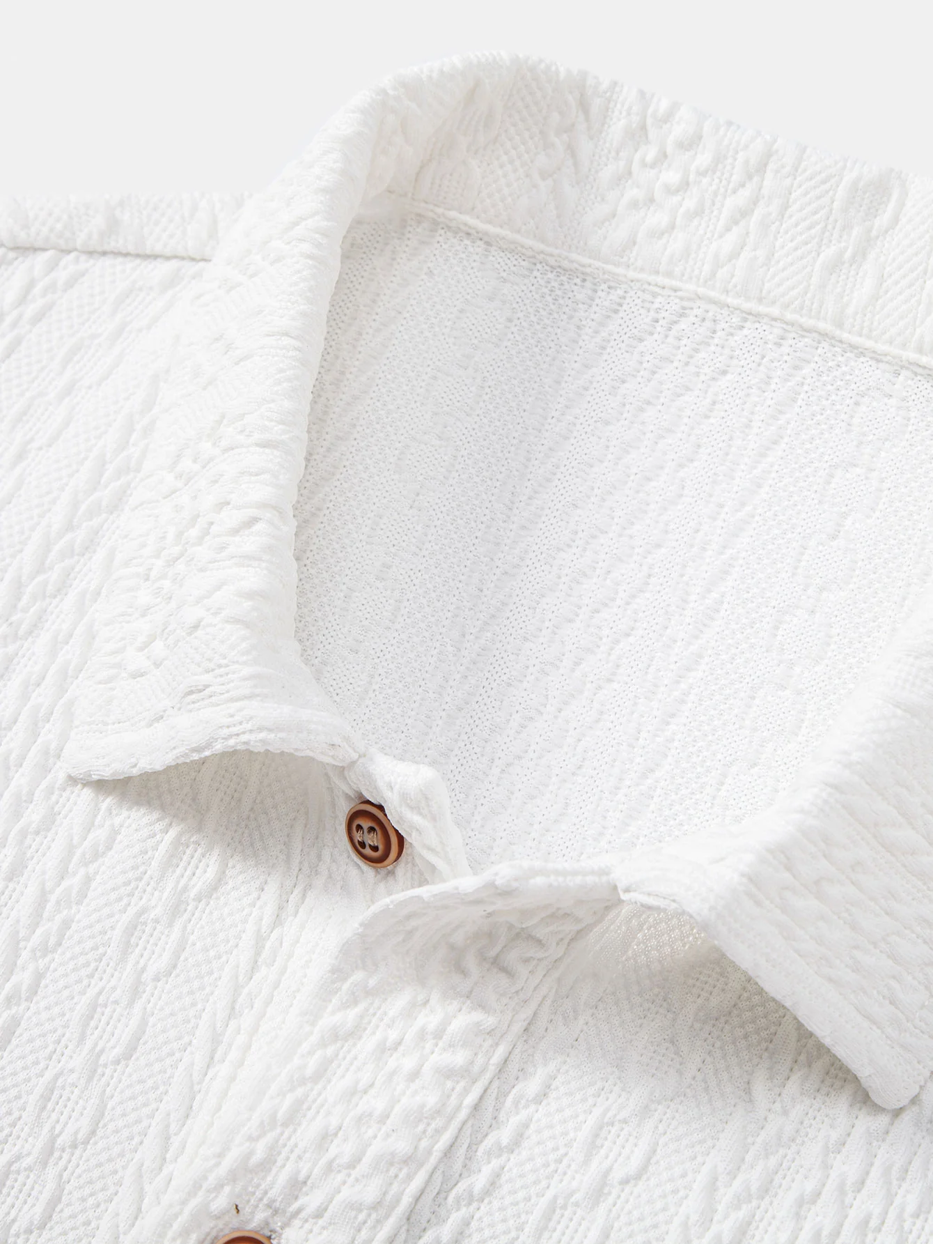 Strukturiertes Jacquard-Strick-Poloshirts-Shirt - Image 7
