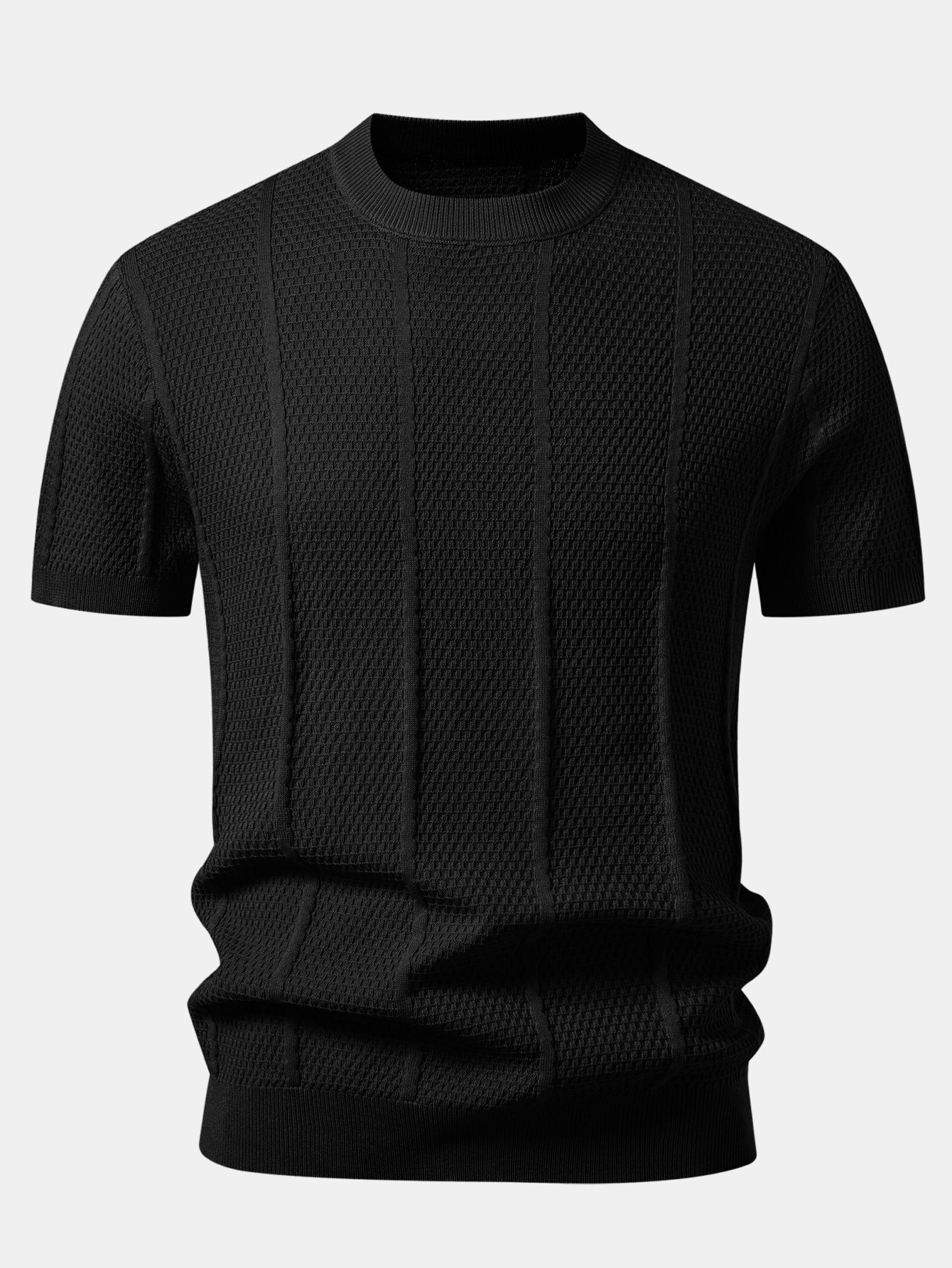 Textured Knit T-Shirt - Image 3