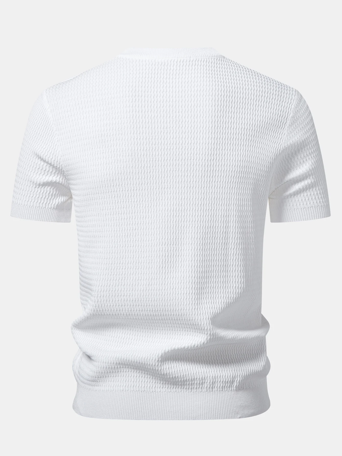 Textured Knit T-Shirt - Image 4