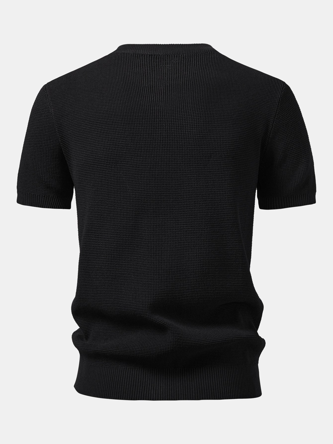 Waffelstruktur Strick Henley Shirt - Image 6