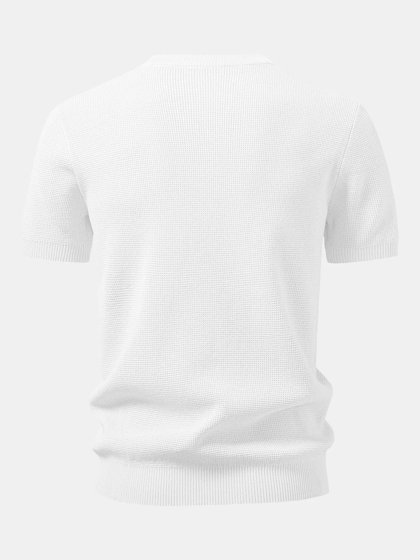 Waffelstruktur Strick Henley Shirt - Image 8