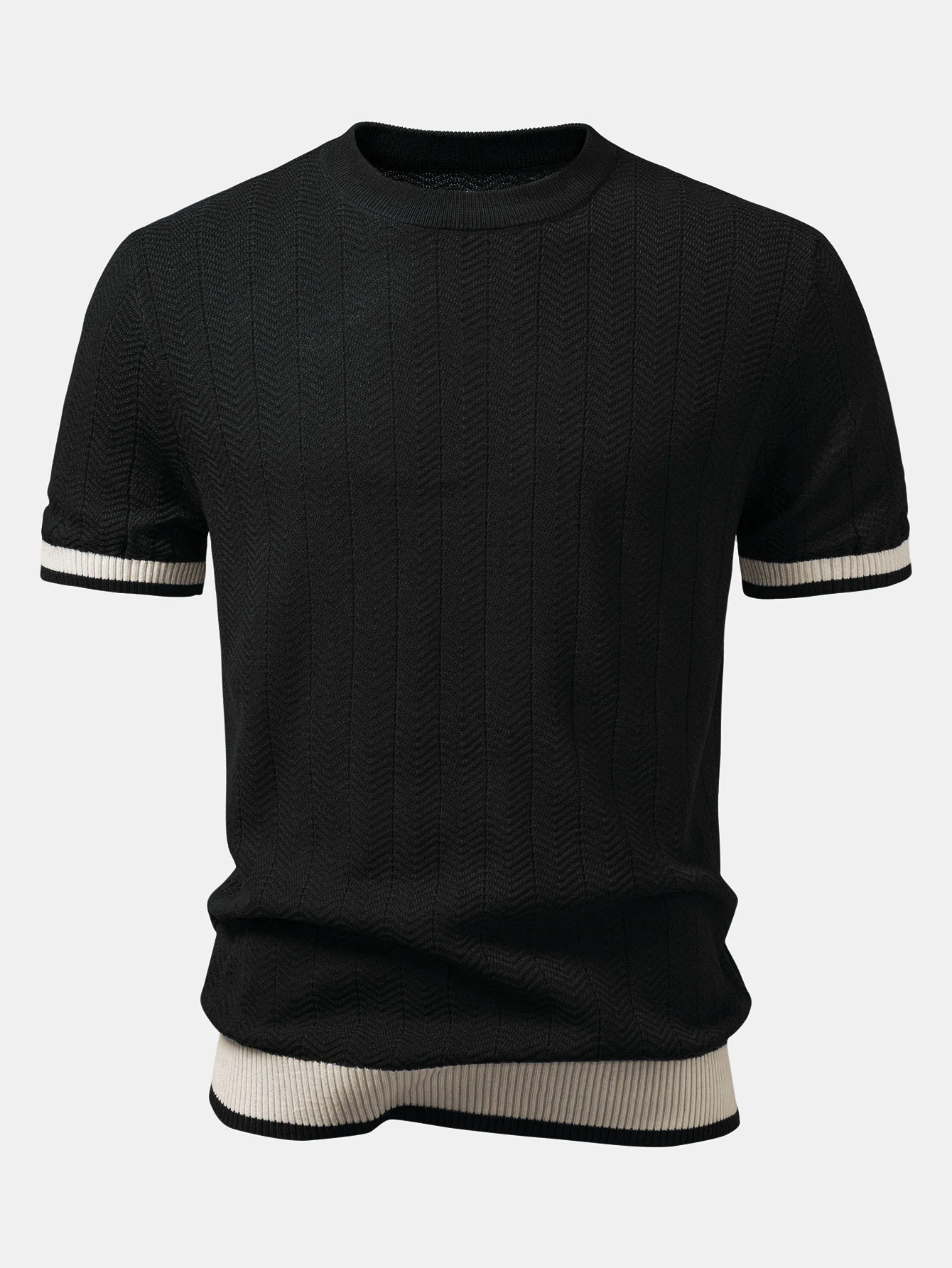 Strukturierte Strick-T-Shirt - Image 5