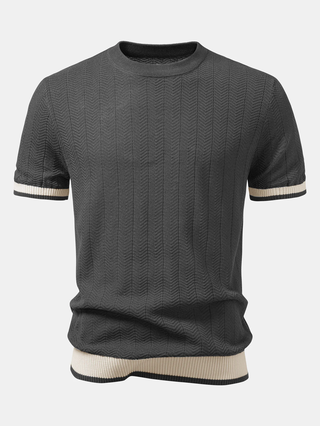 Strukturierte Strick-T-Shirt - Image 7