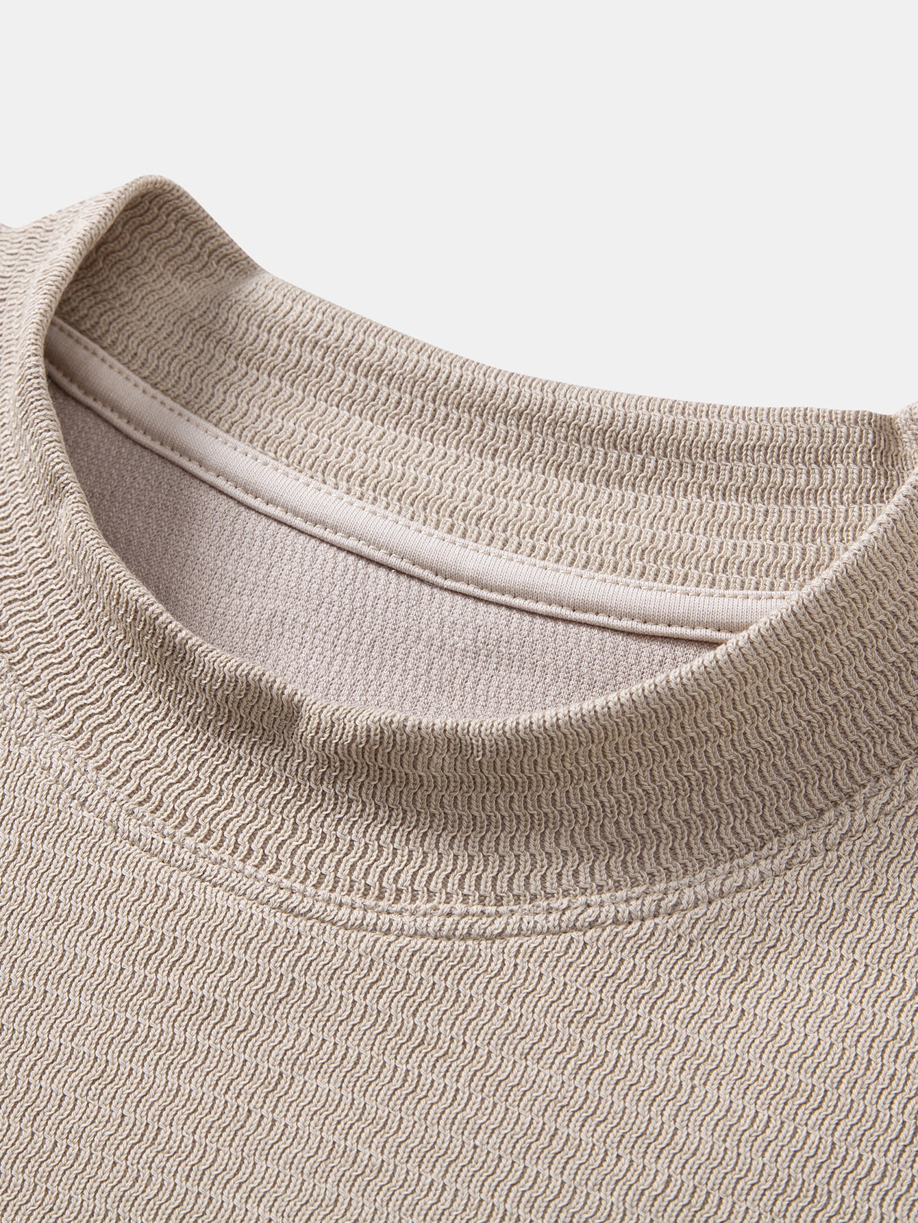 Textured Mock Neck T-Shirt - Image 2