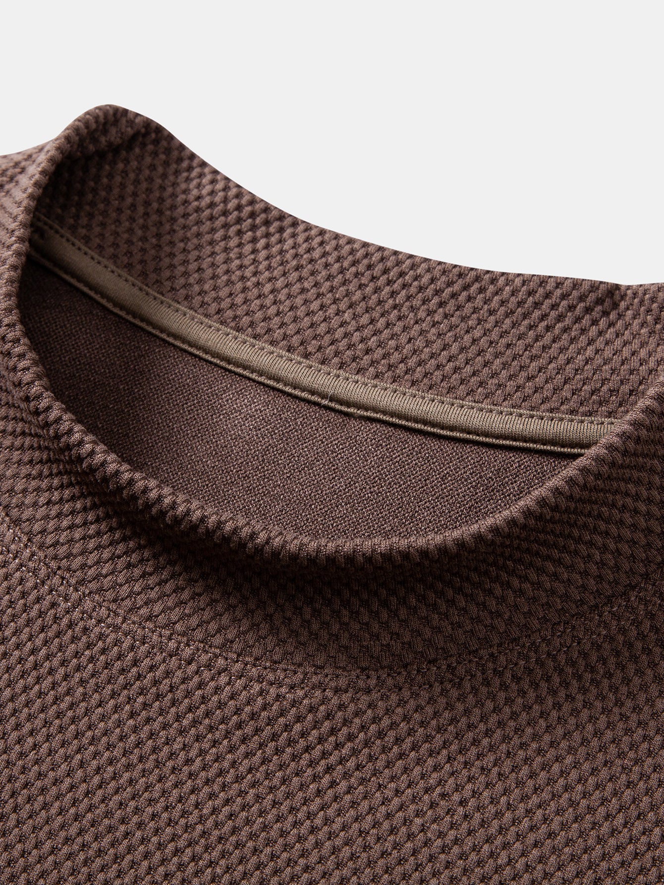 Textured Mock Neck T-Shirt - Image 11