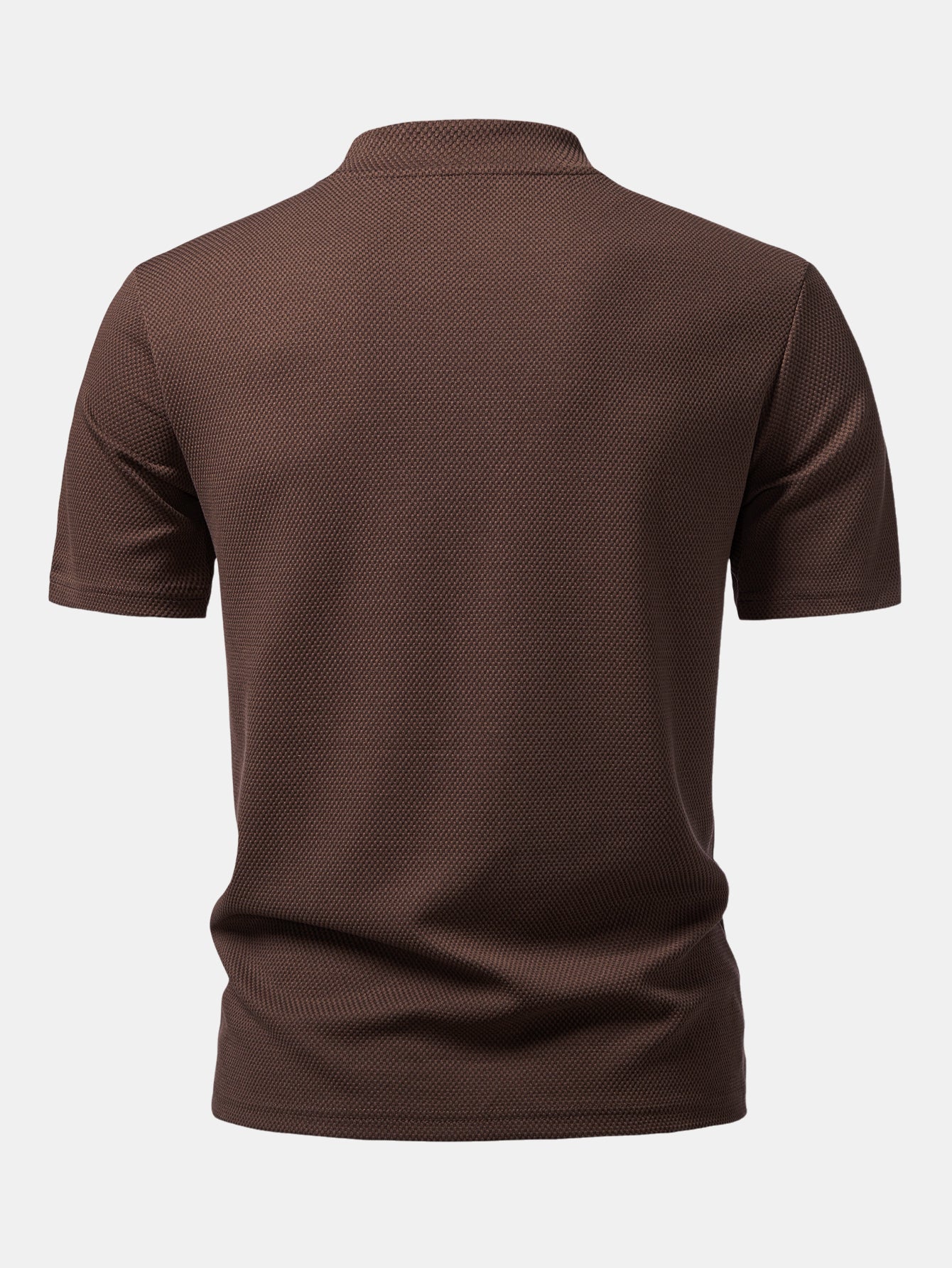 Textured Mock Neck T-Shirt - Image 2