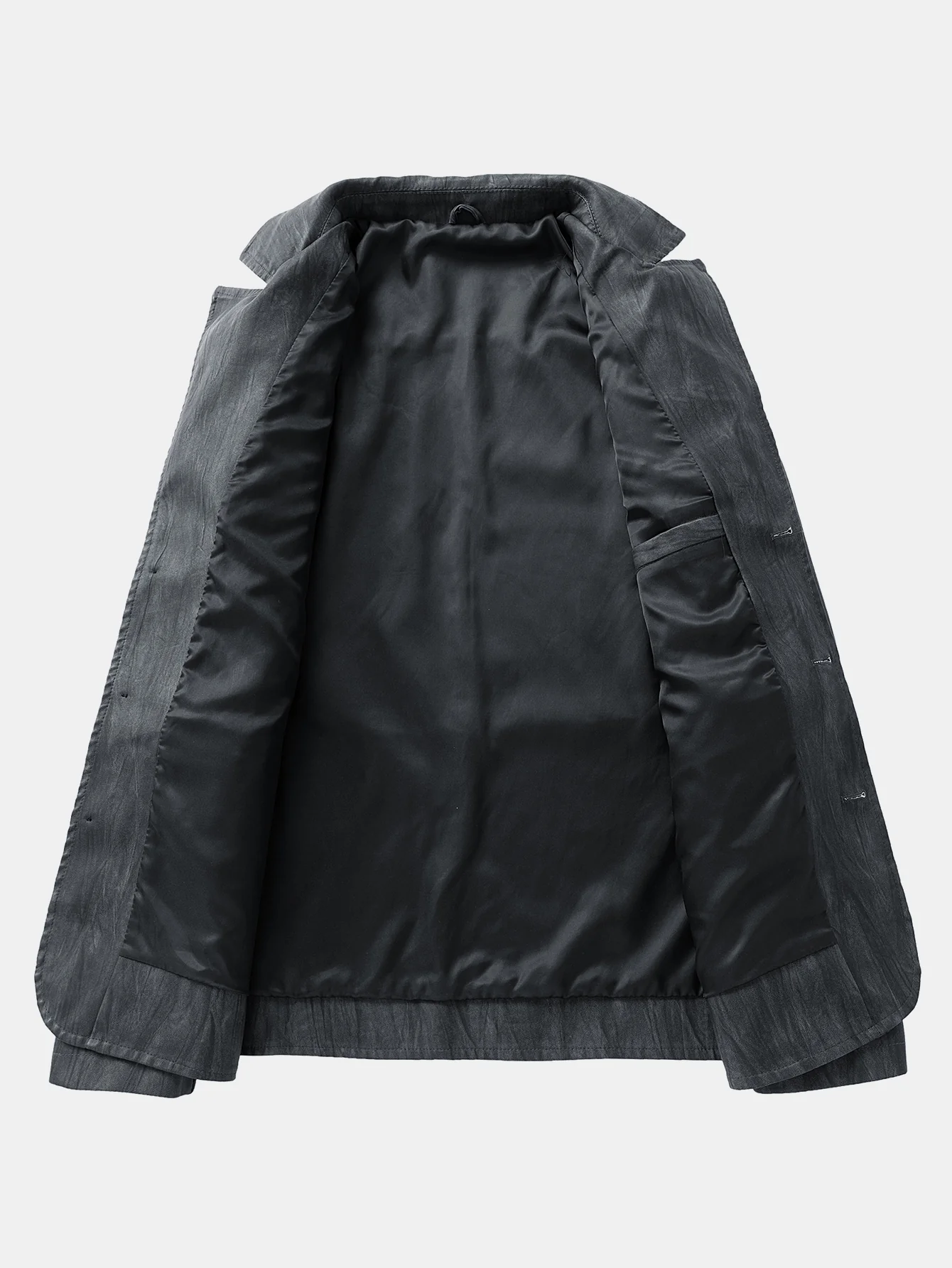 Textured PU Leather Jacket - Image 4