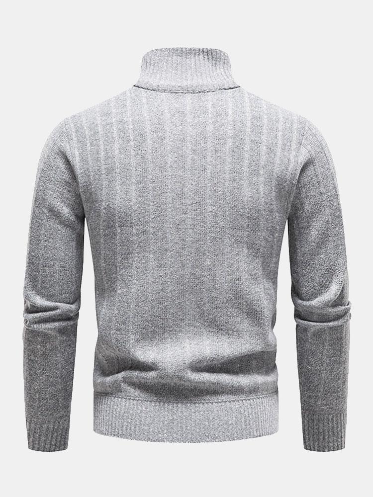 Strukturierter Viertelzip-Pullover - Image 3