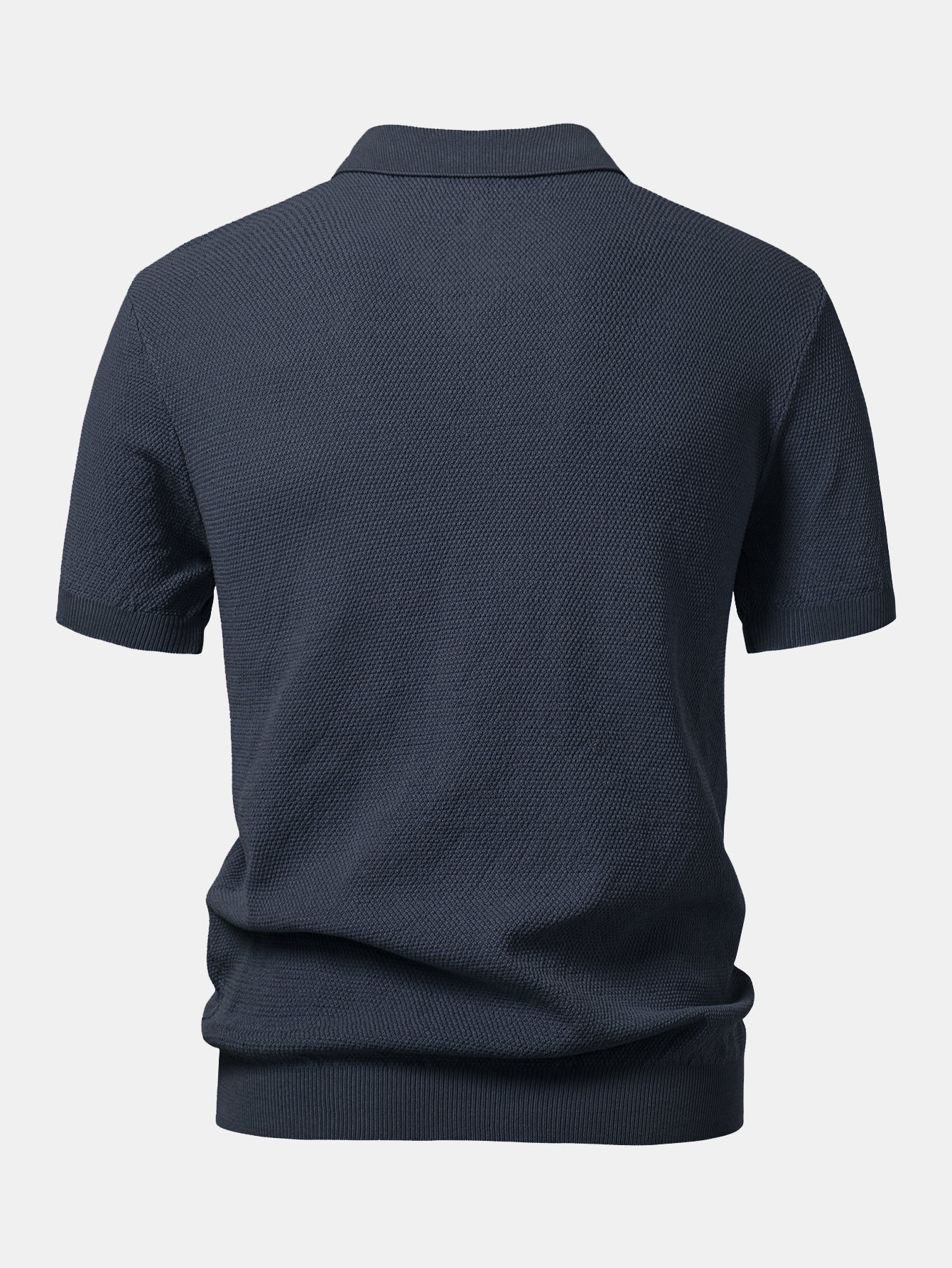 Strukturiertes Strick-Poloshirt mit Reißverschluss Poloshirts - Image 10