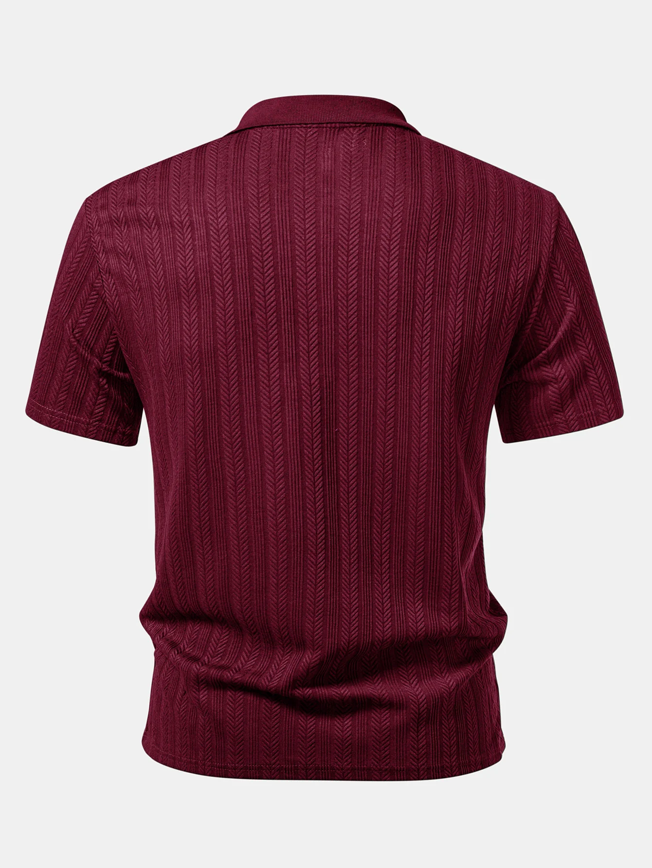 Textured Zipper Polo - Image 10