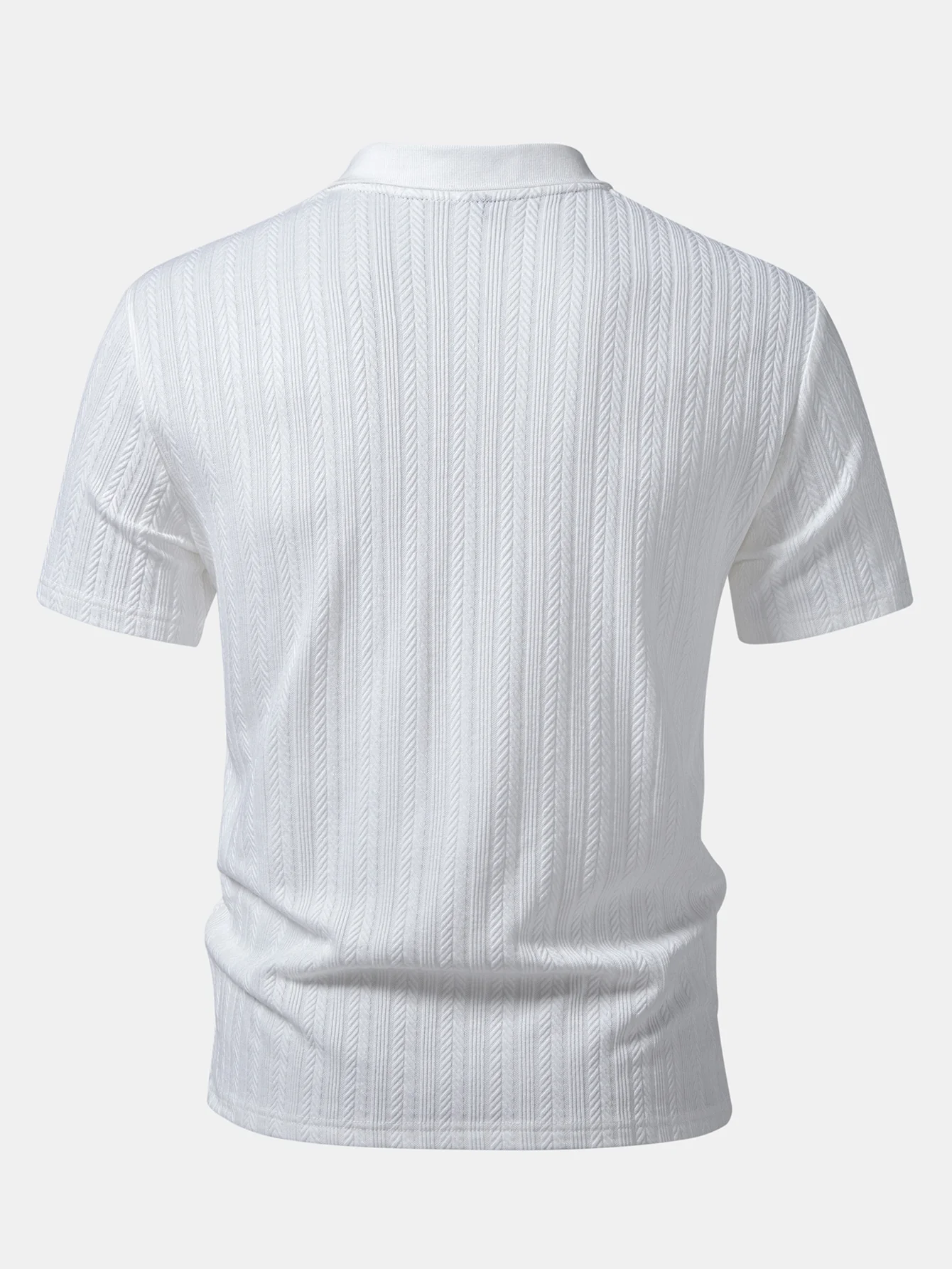 Textured Zipper Polo - Image 11
