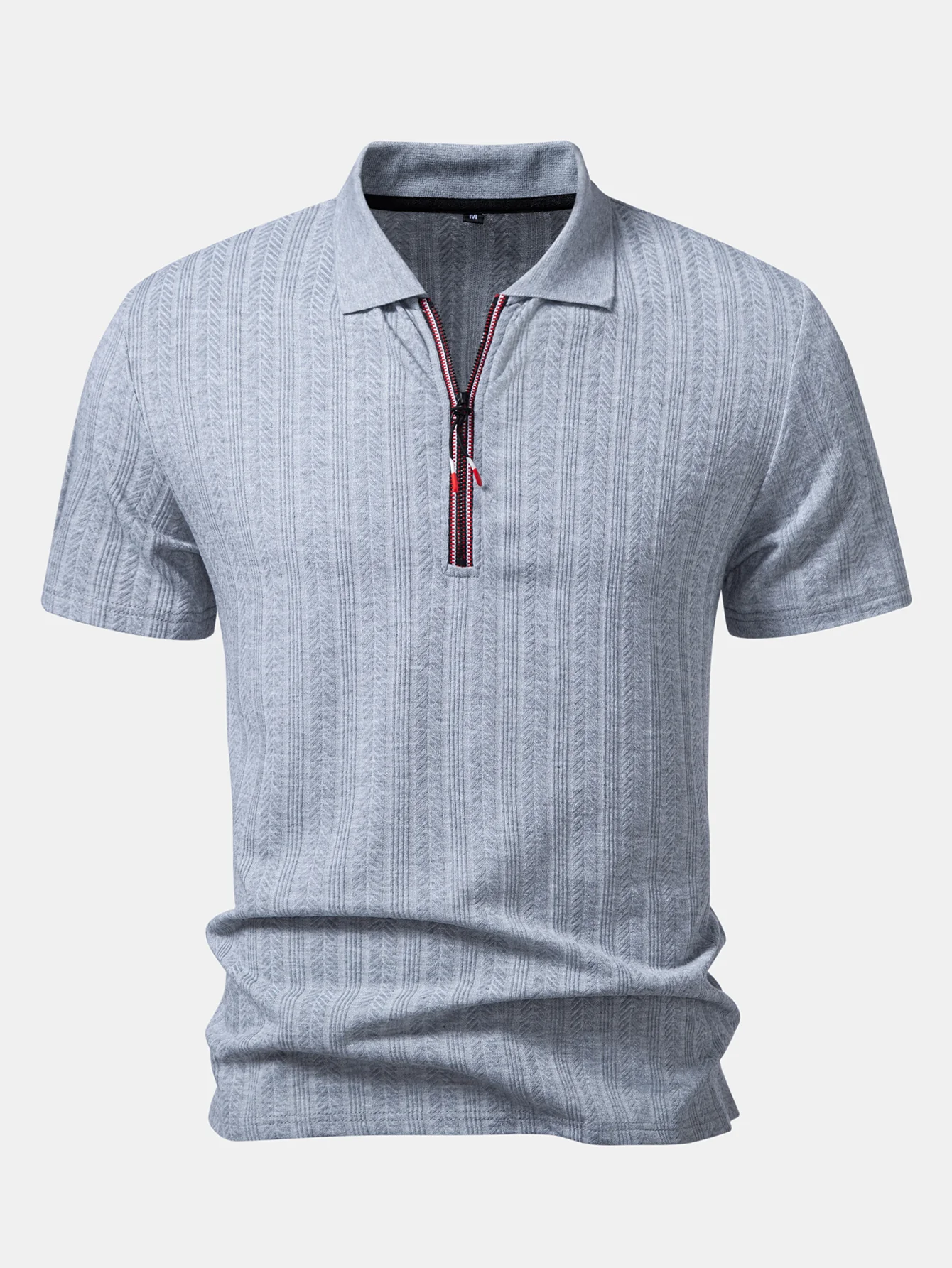Textured Zipper Polo - Image 13