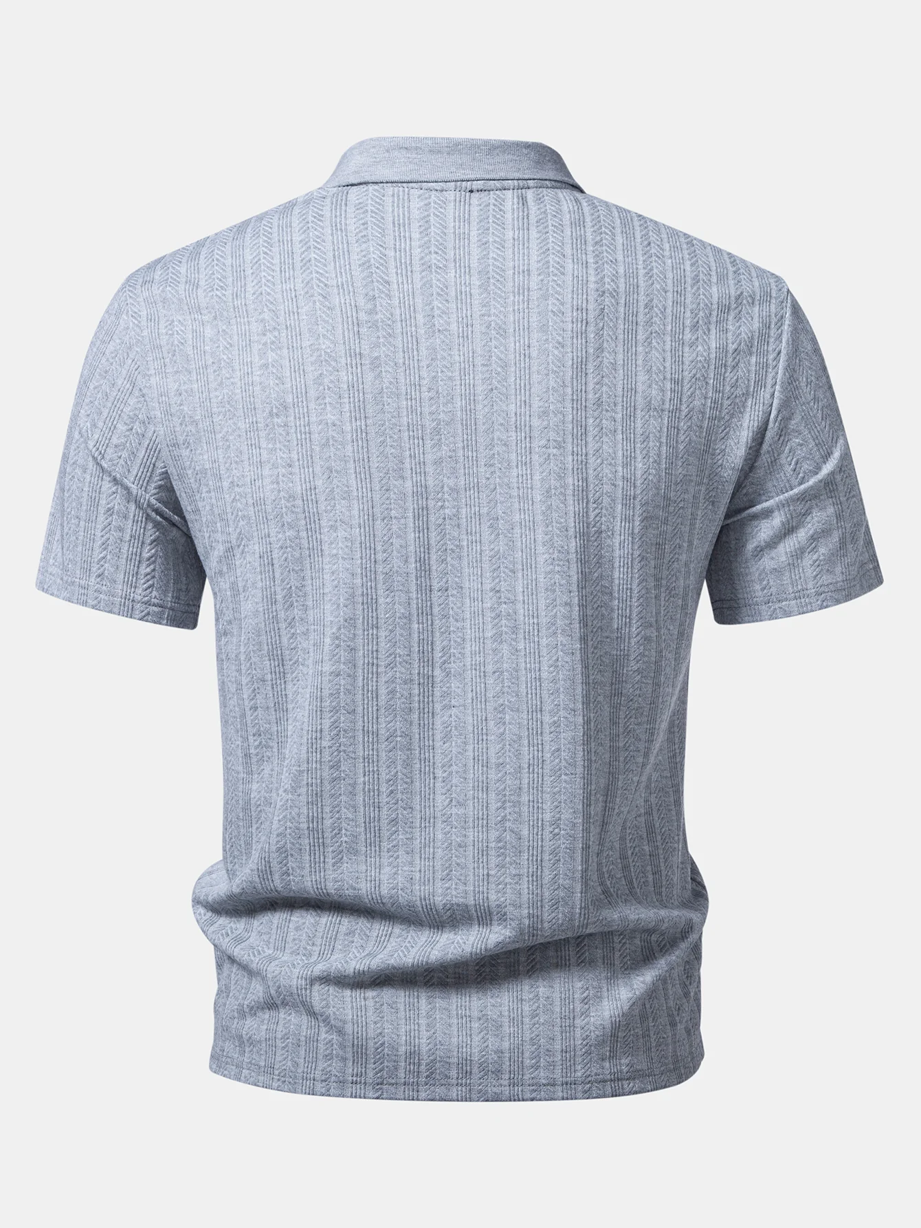 Textured Zipper Polo - Image 14