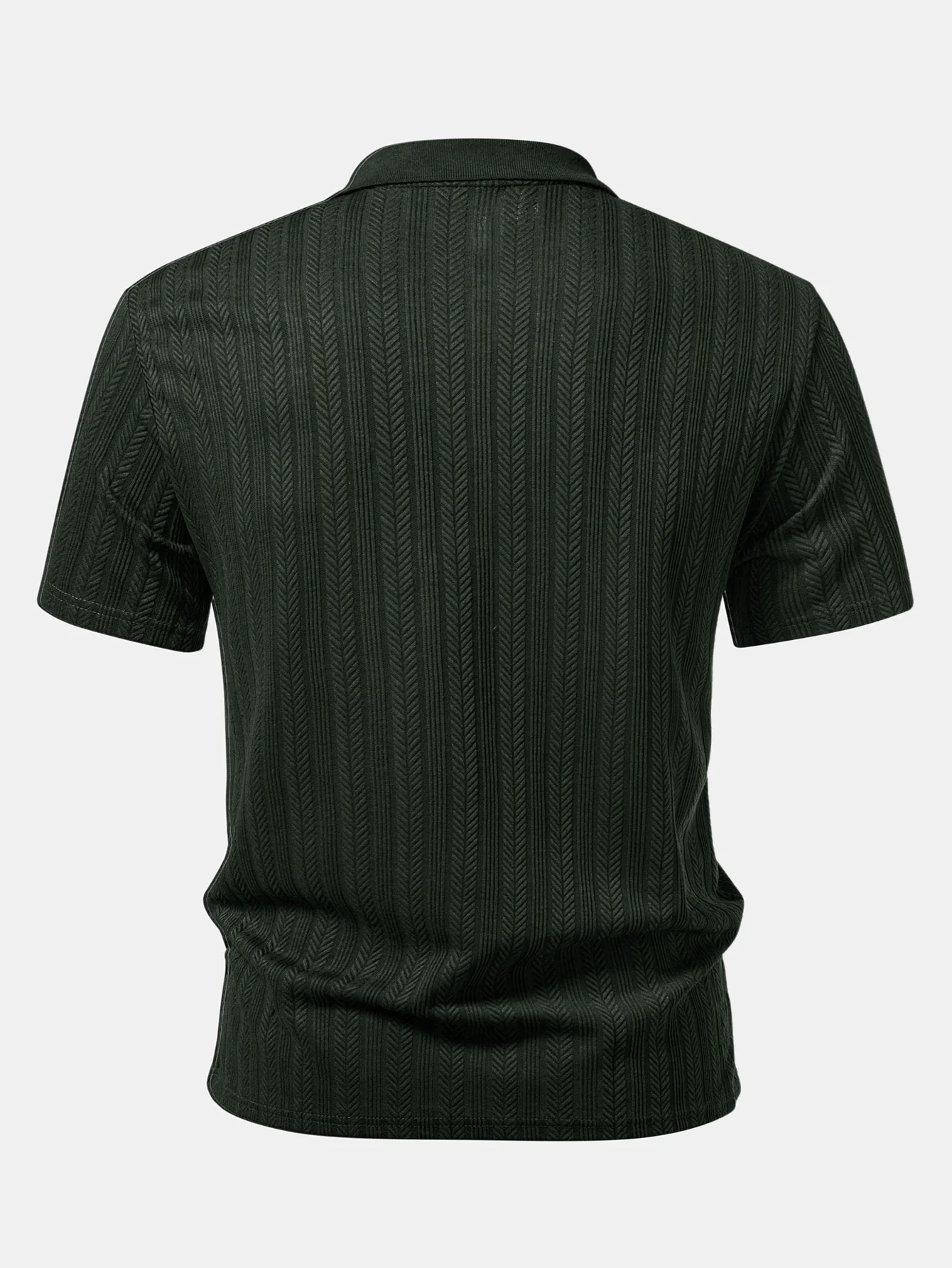 Textured Zipper Polo - Image 2
