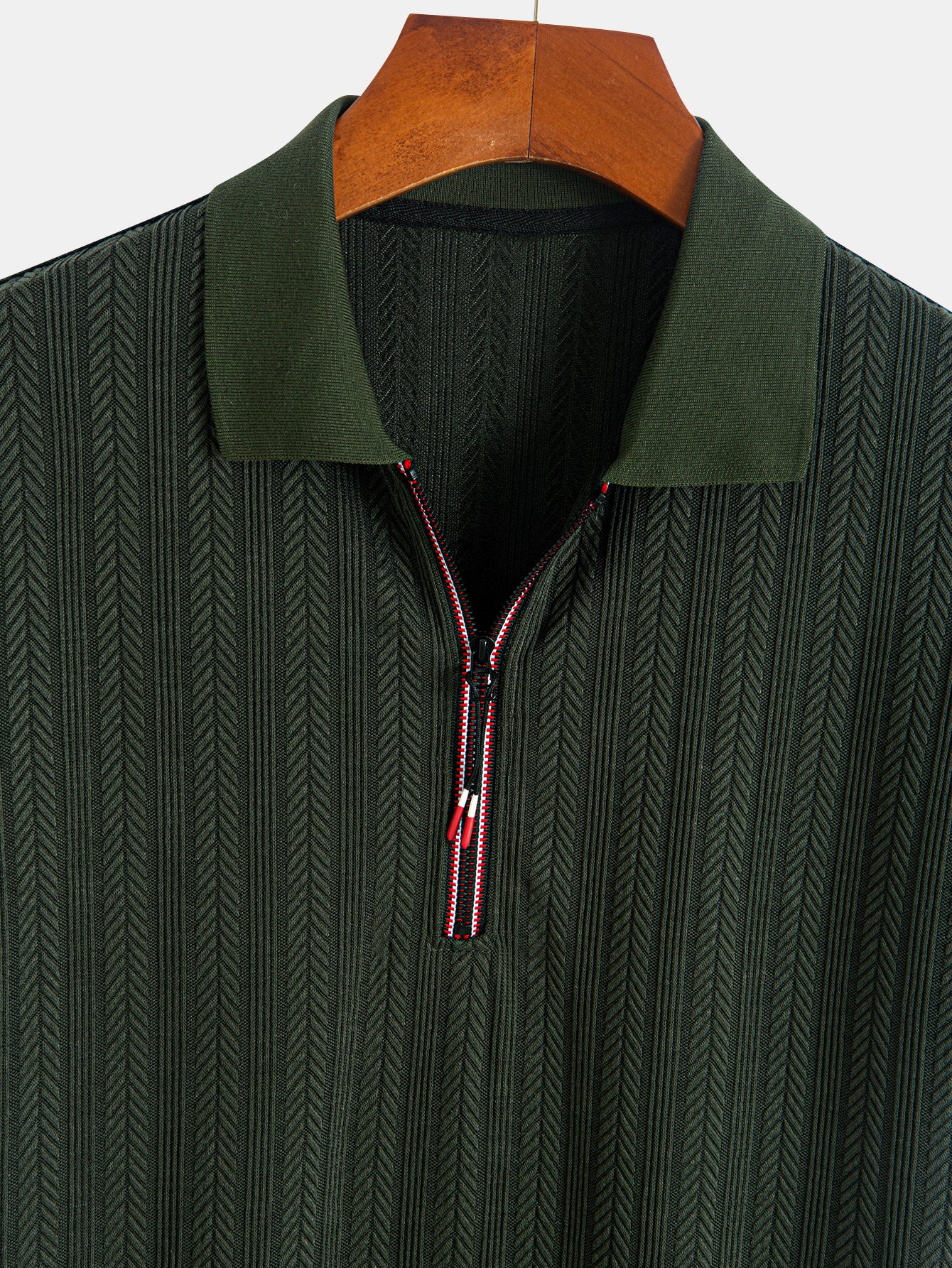 Texturiertes Reißverschluss-Polo - Image 15