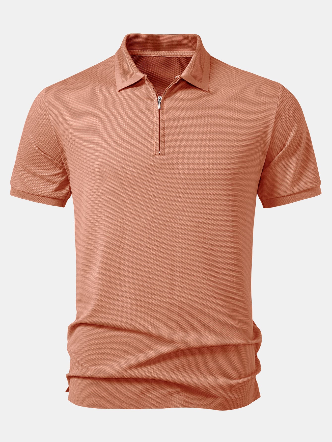 Pineapple Textured Zipper Polo - Image 10