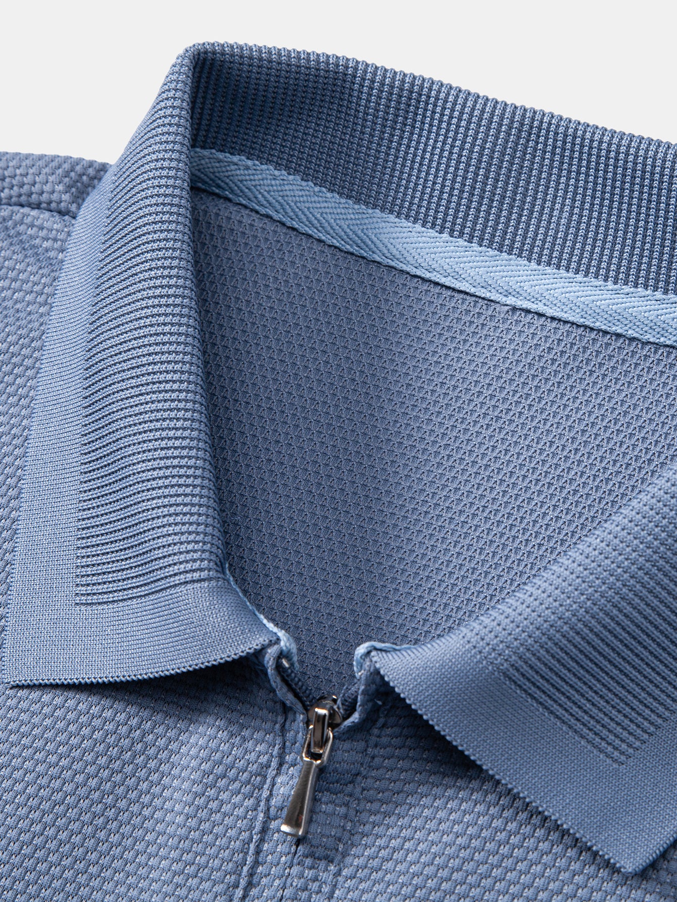 Pineapple Textured Zipper Polo - Image 11