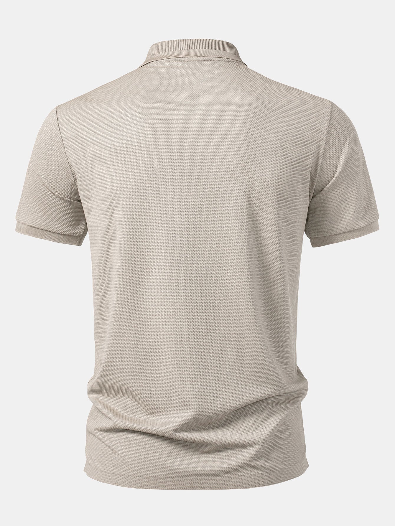 Pineapple Textured Zipper Polo - Image 4