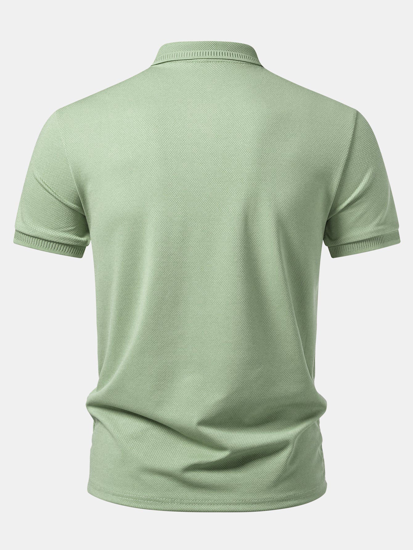 Textured Zipper Polo - Image 11