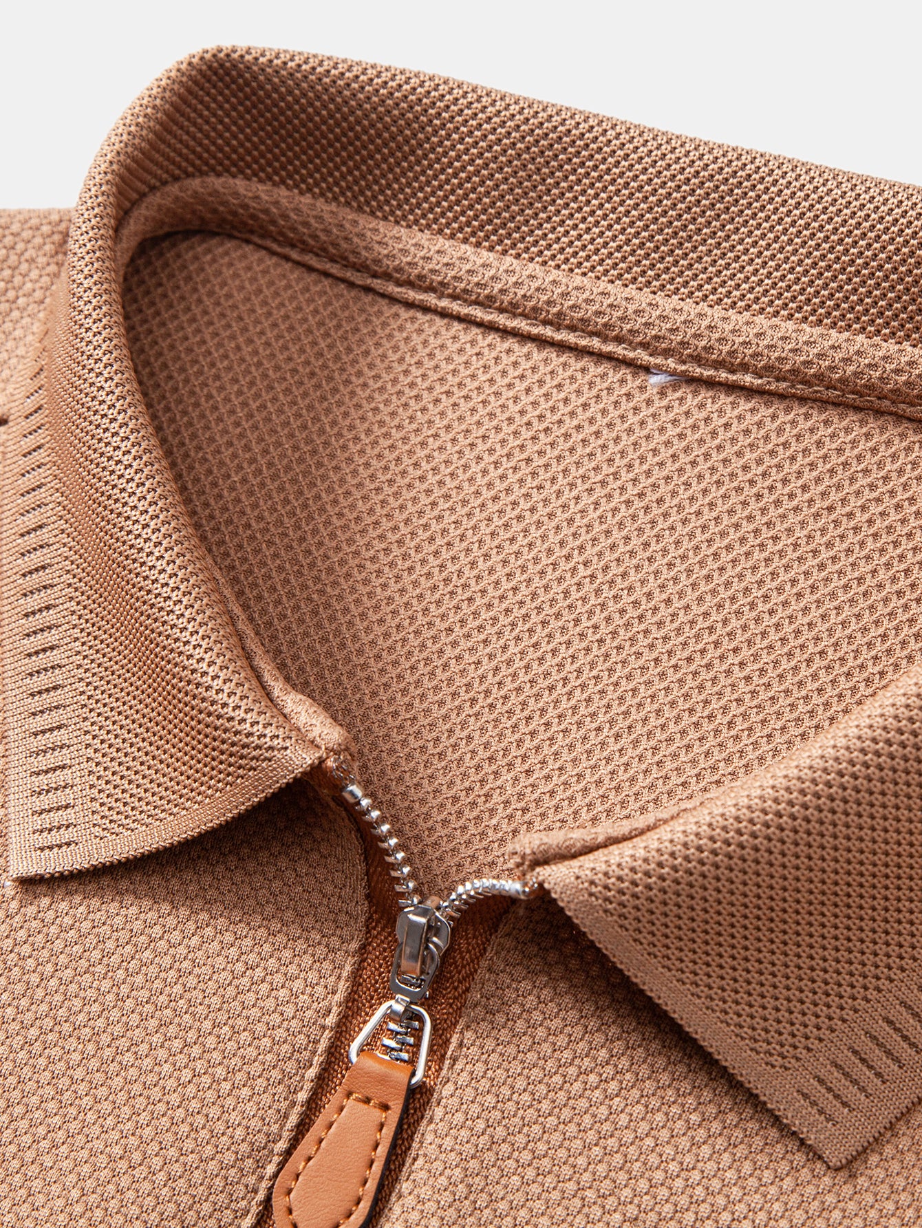 Textured Zipper Polo - Image 13